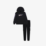 Nike Essentials Aop Fleece Hood Çocuk Siyah Sweatshirt