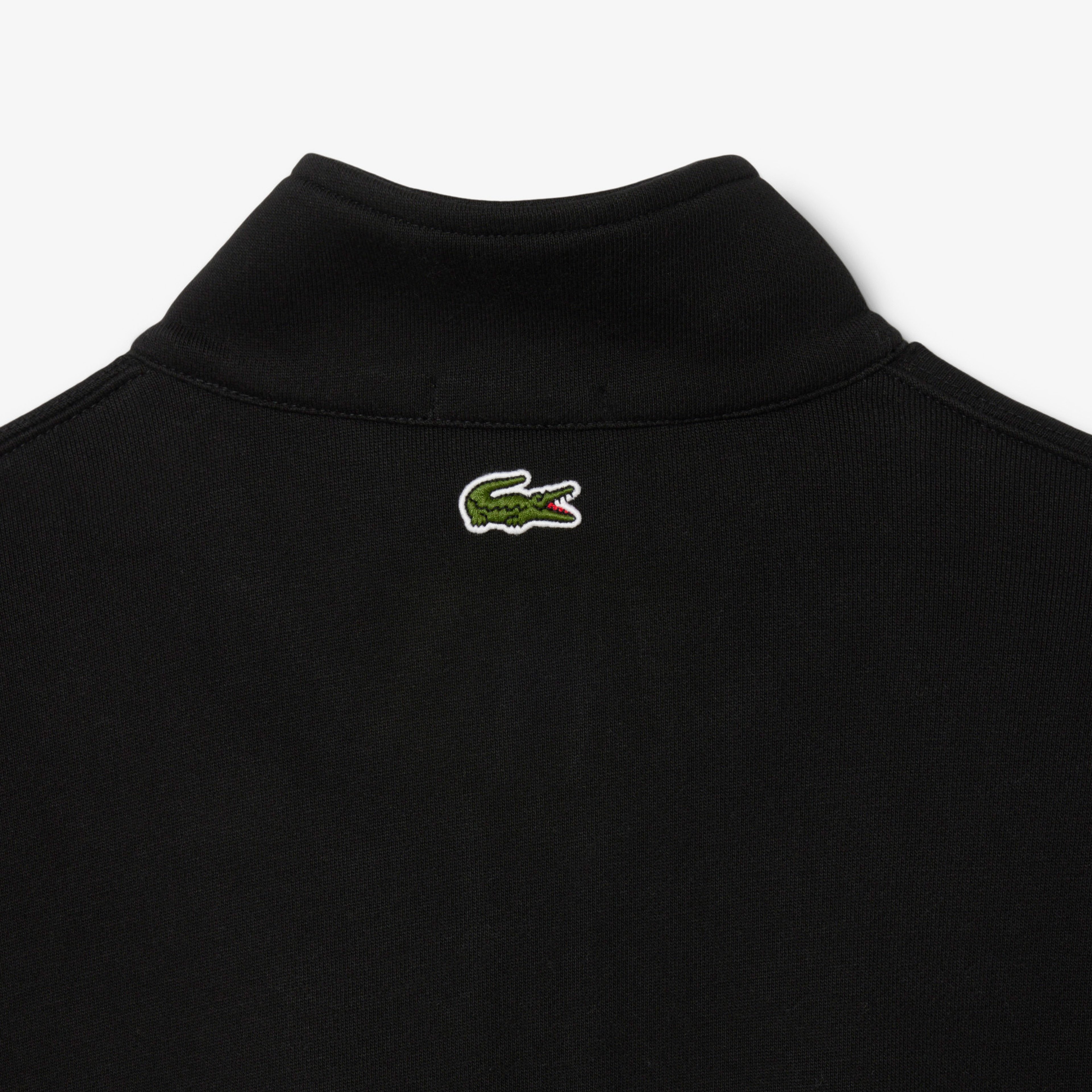 Lacoste High Neck Zip-Up Print Unisex Siyah Sweatshirt