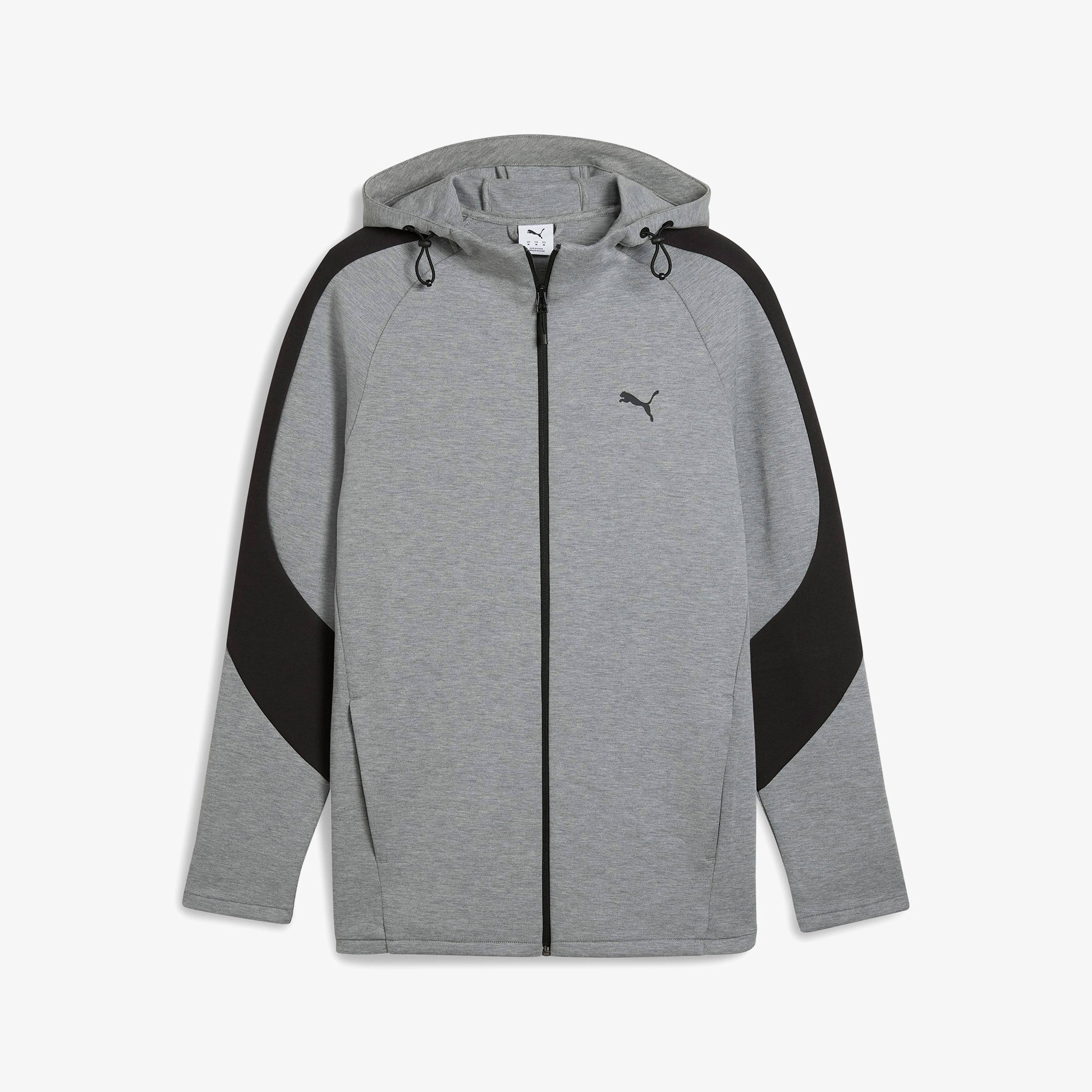 Puma EVOSTRIPE Core FZ Erkek Gri Sweatshirt