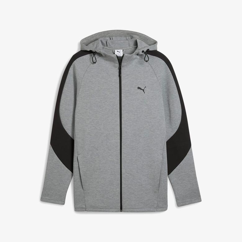 Puma EVOSTRIPE Core FZ  Erkek Gri Sweatshirt