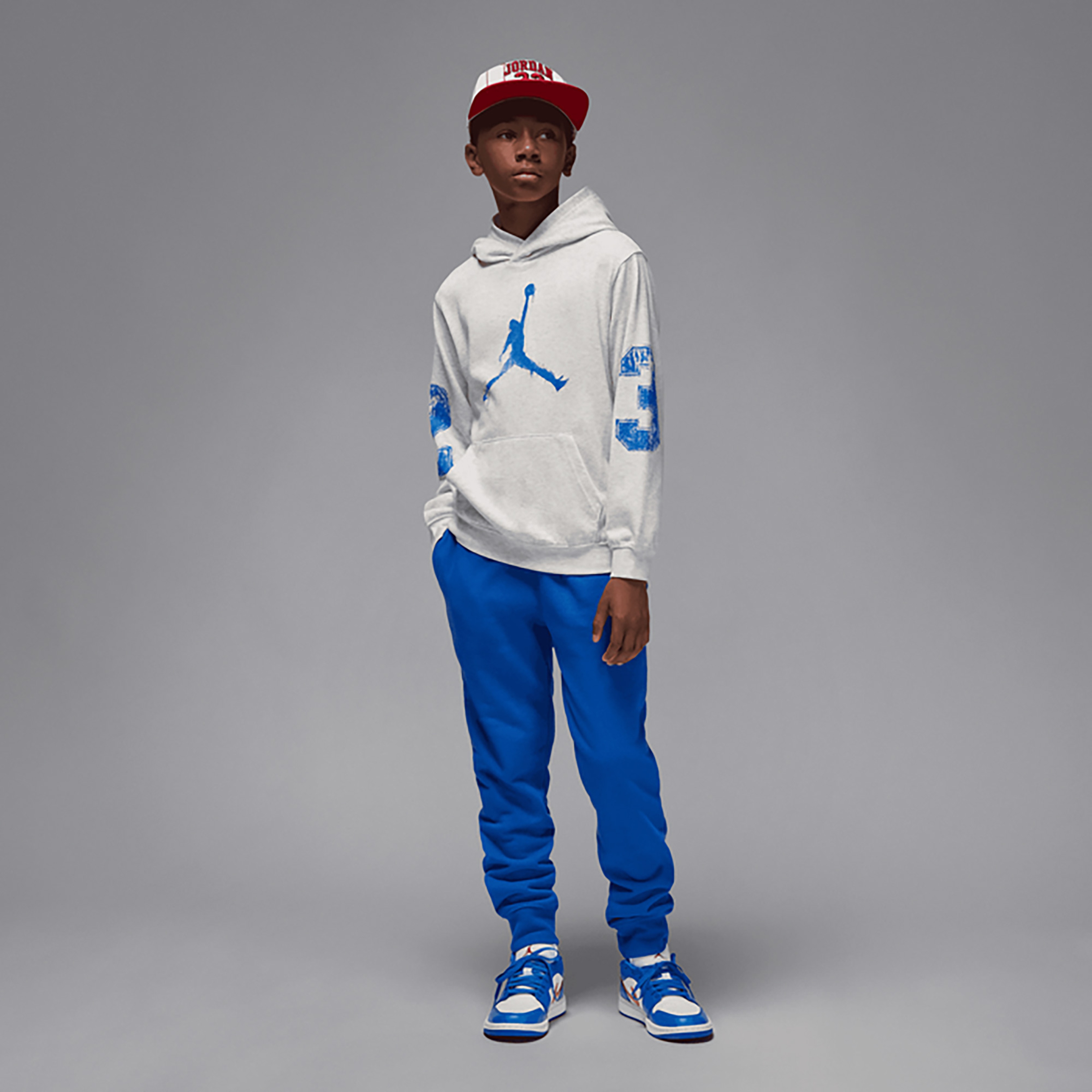 Jordan MVP Flight Pullover Çocuk Gri Sweatshirt