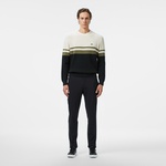 Erkek Classic Fit Bisiklet Yaka Renk Bloklu Siyah Kazak