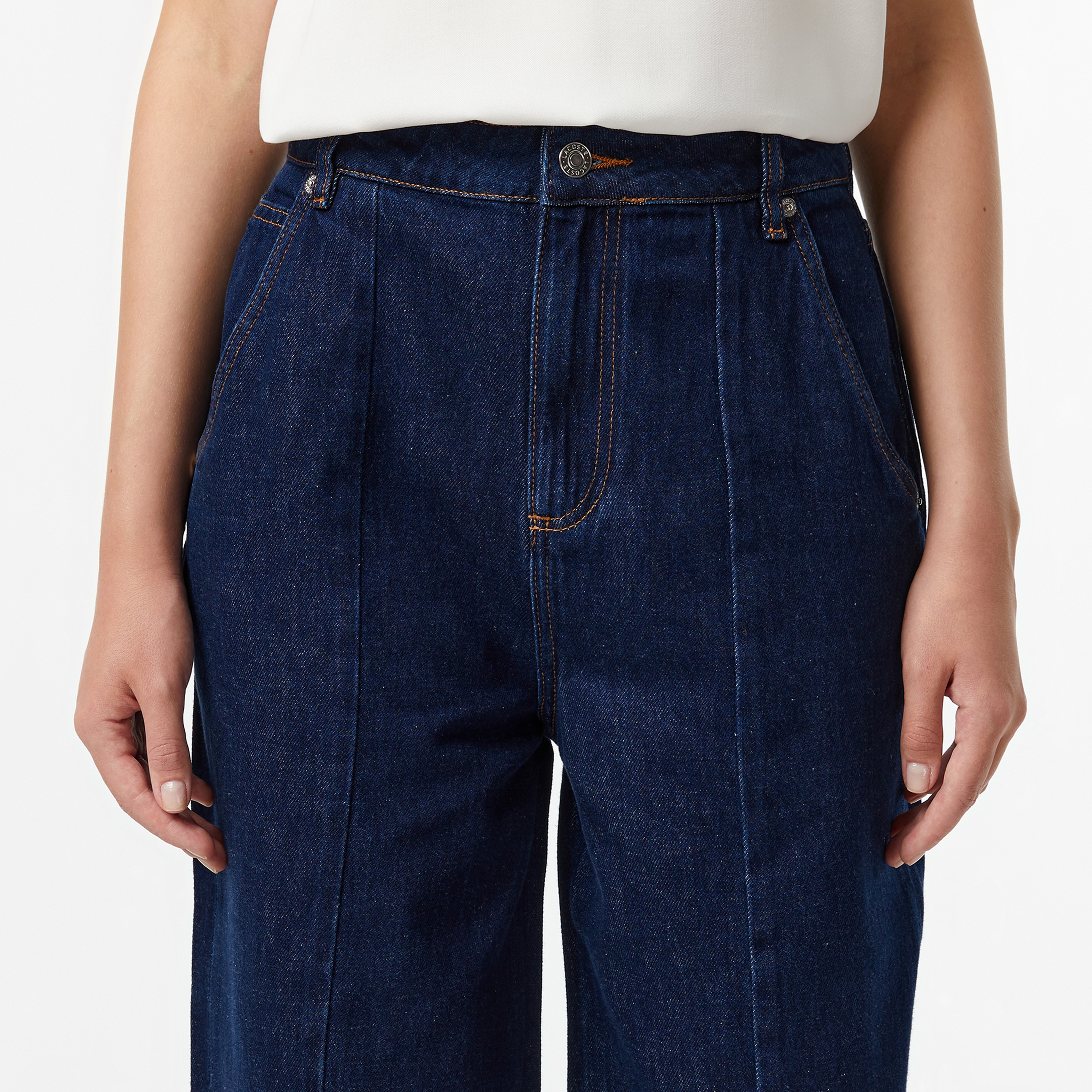 Kadın Relaxed Fit Koyu Mavi Jean Pantolon