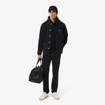 Erkek Loose Fit Kapüşonlu Siyah Sweatshirt