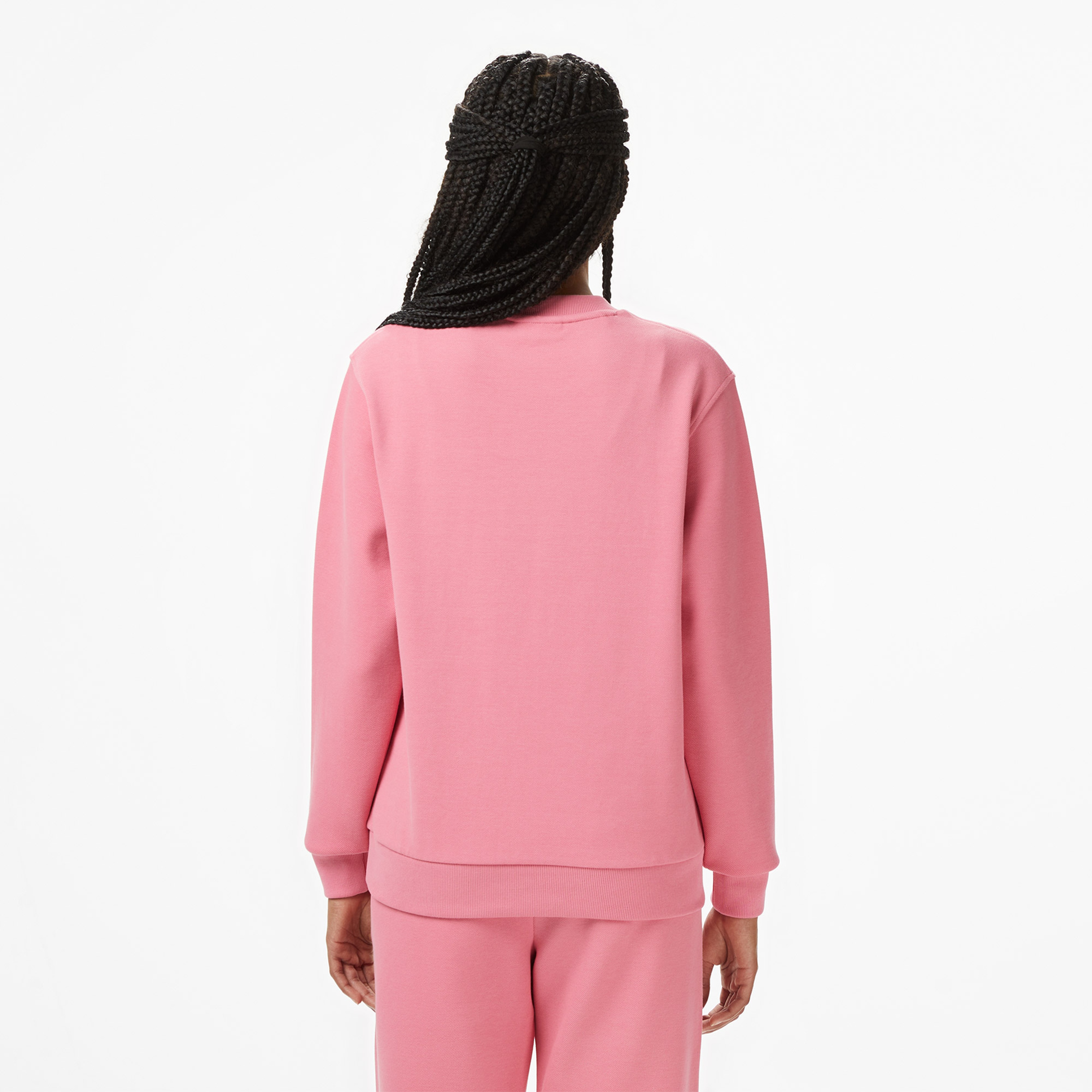 Lacoste Kadın Relaxed Fit Bisiklet Yaka Pembe Sweatshirt