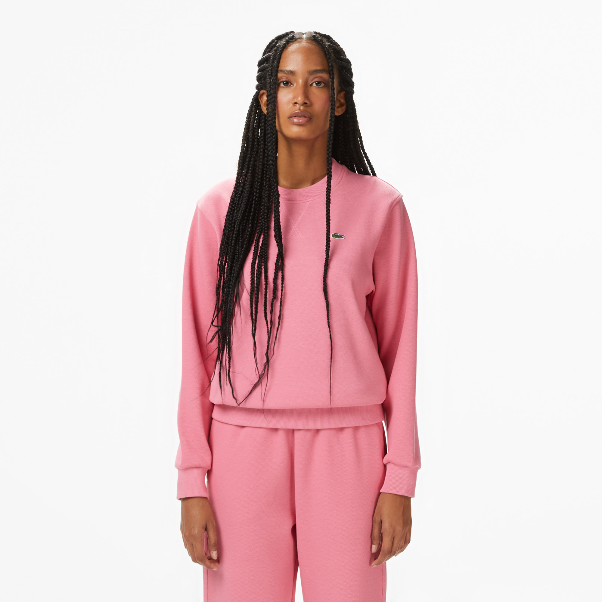 Lacoste Kadın Relaxed Fit Bisiklet Yaka Pembe Sweatshirt38SF5245