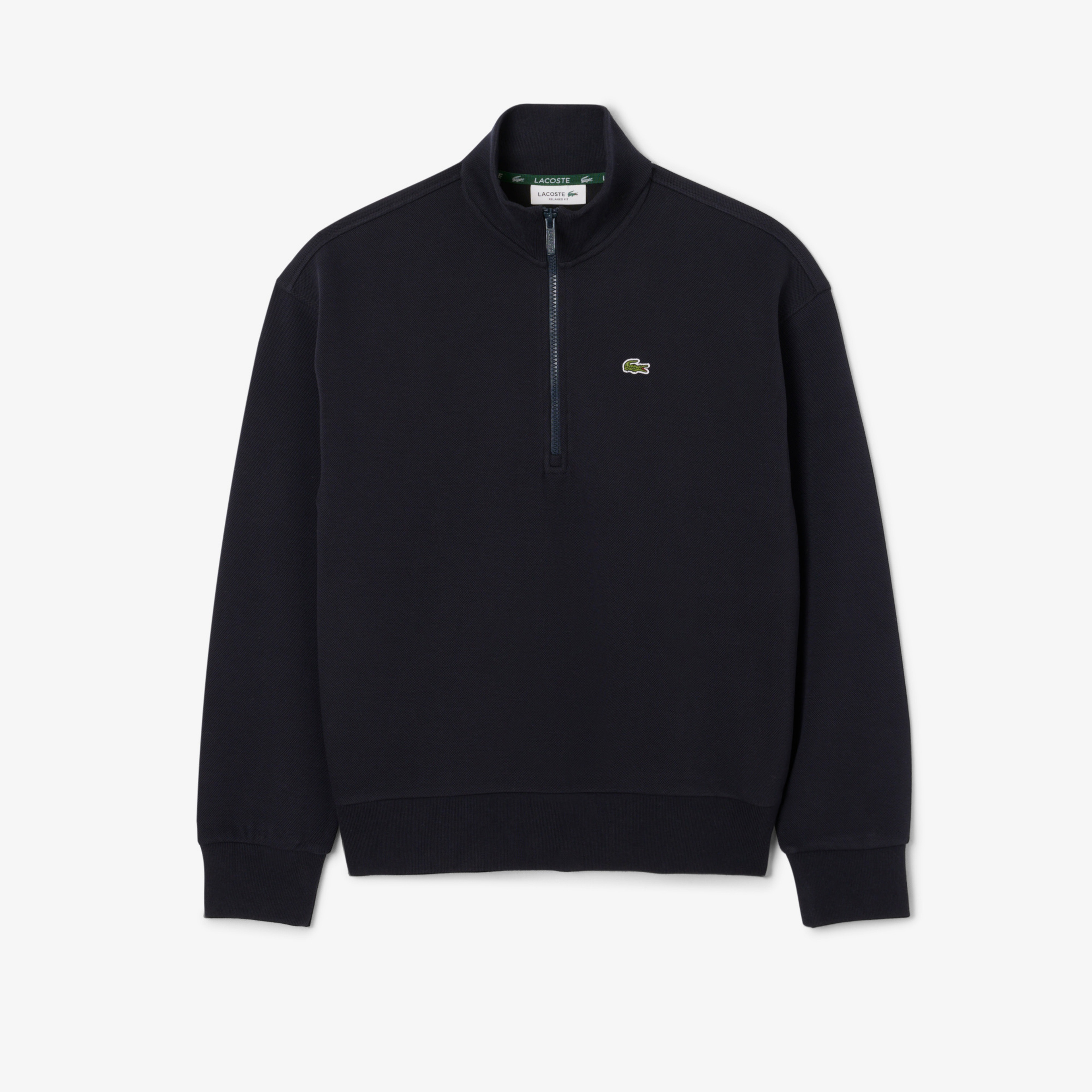 Lacoste Relaxed Fit Yarım Fermuarlı Kadın Lacivert Sweatshirt