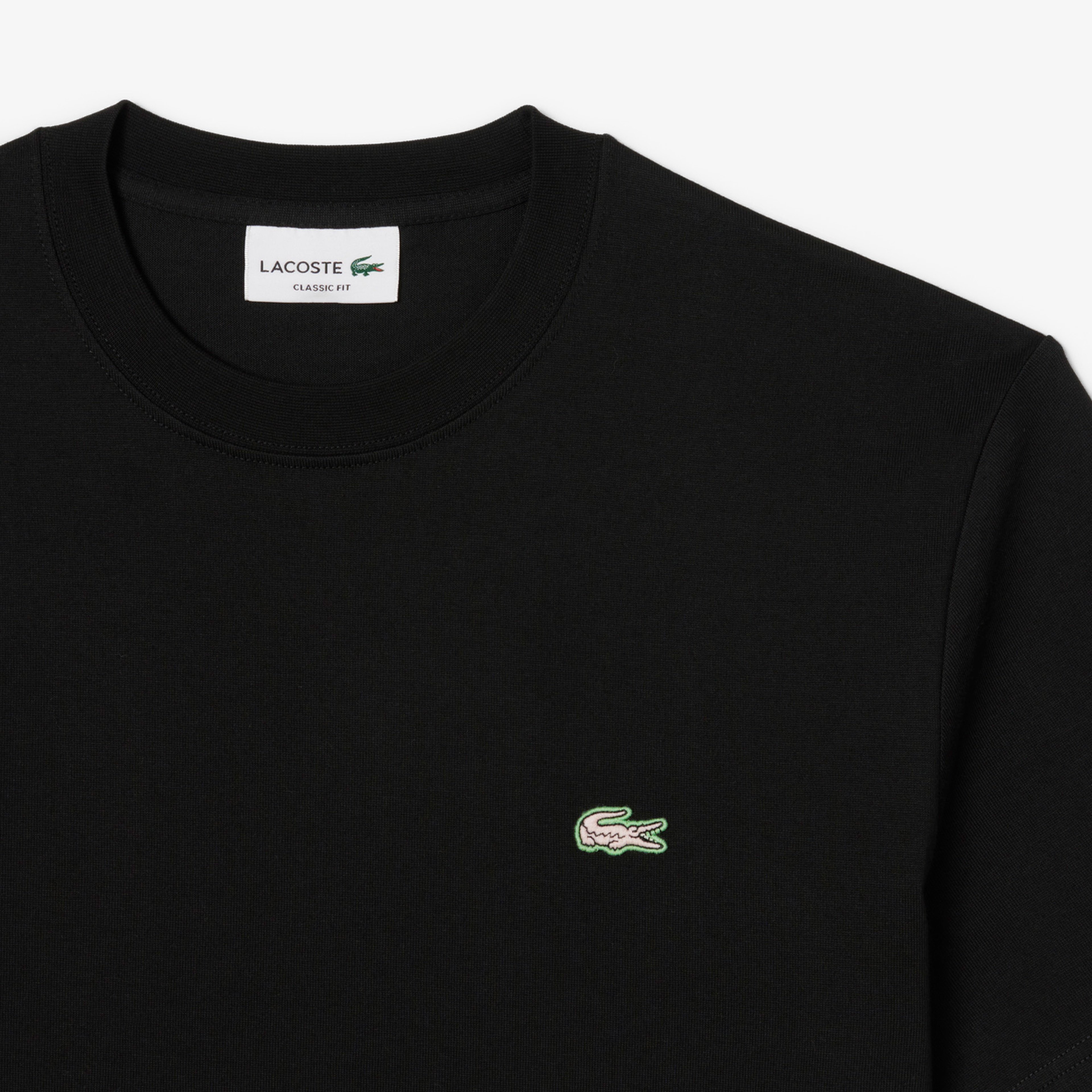 Lacoste Tennis Heritage Multi Print Erkek Siyah T-Shirt