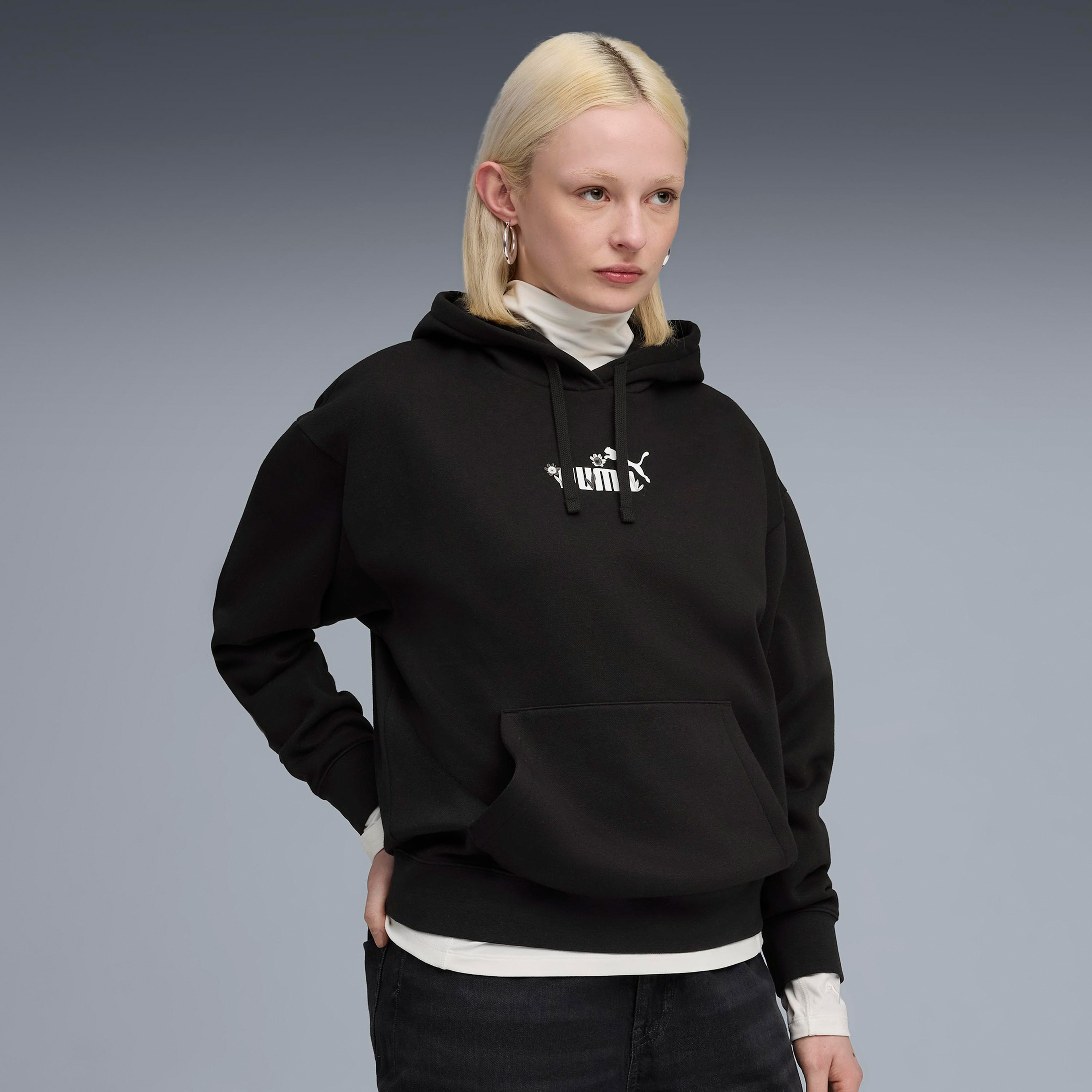 Puma Essential NATURE 2.0  Kadın Siyah Sweatshirt