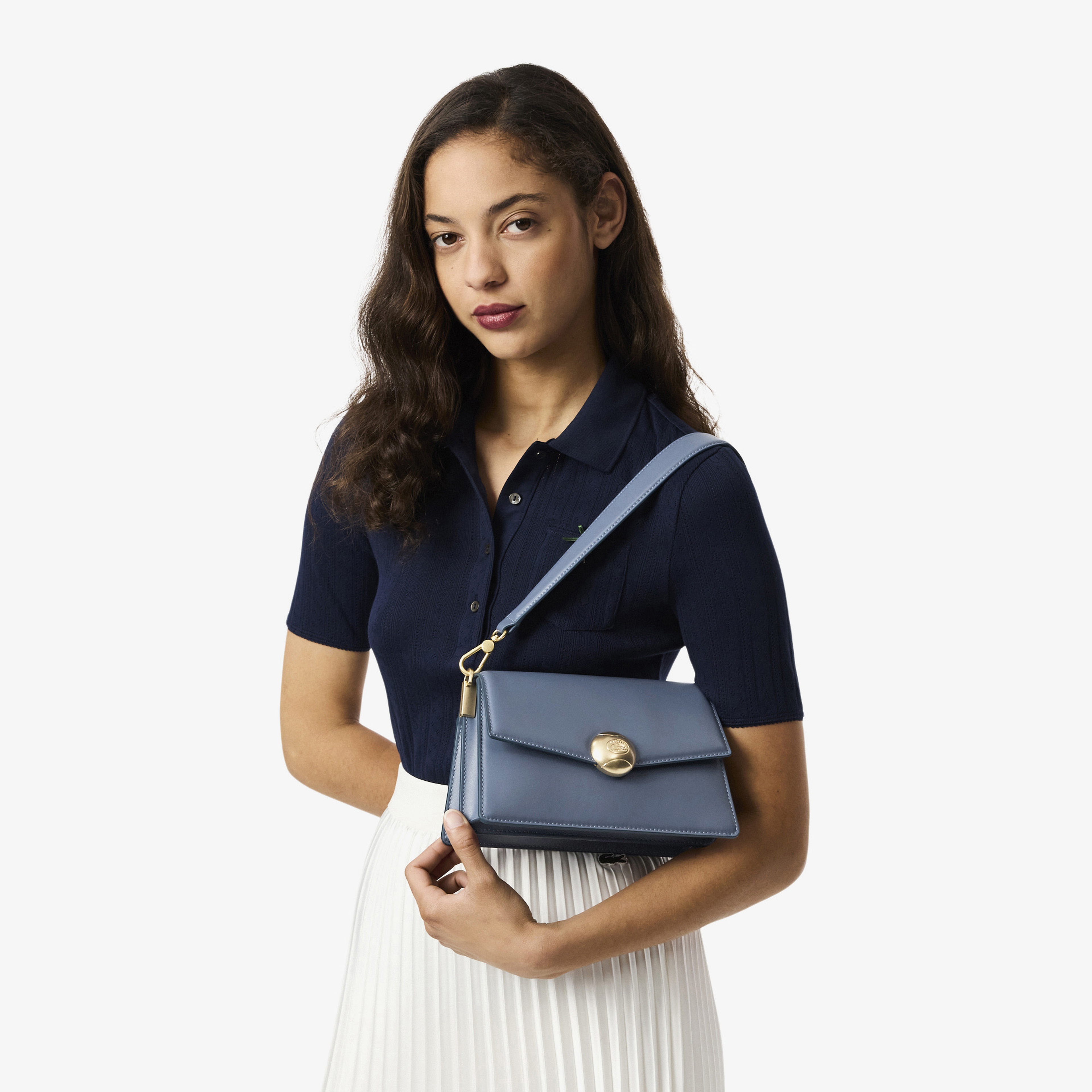 Tennis Bliss Kadın Deri Mavi Omuz Çantası