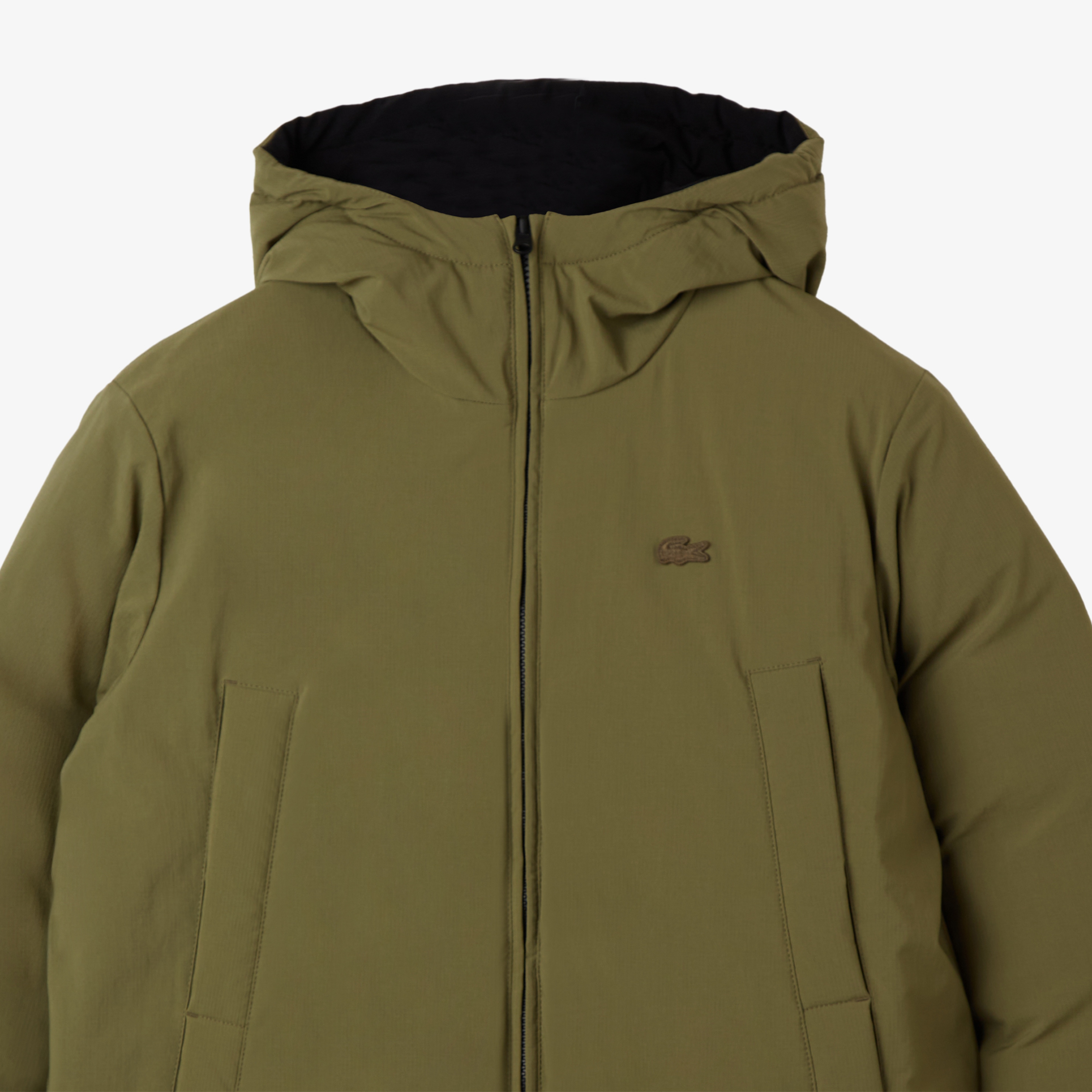 Kadın Kapüşonlu Çift Taraflı Siyah Mont