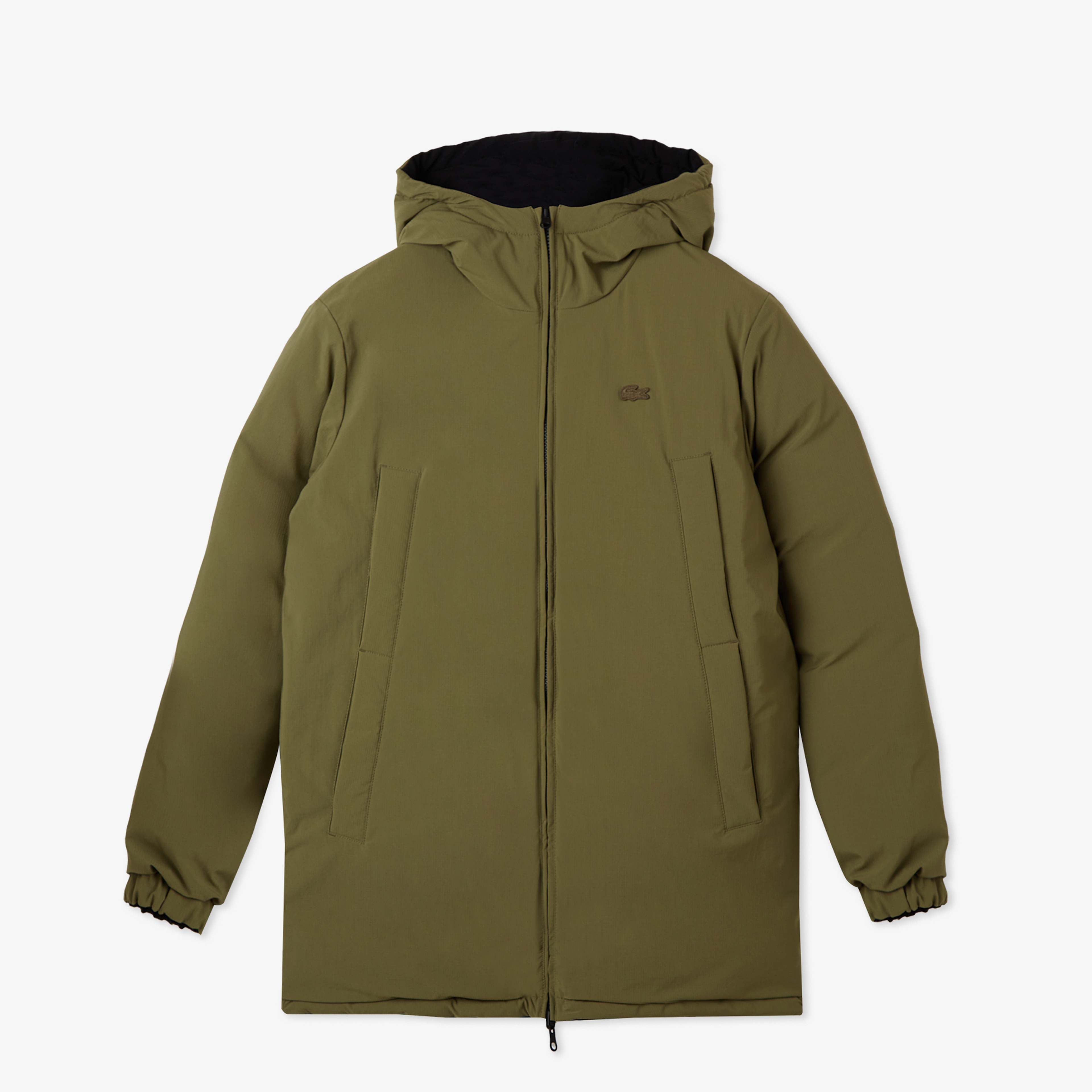 Kadın Kapüşonlu Çift Taraflı Siyah Mont