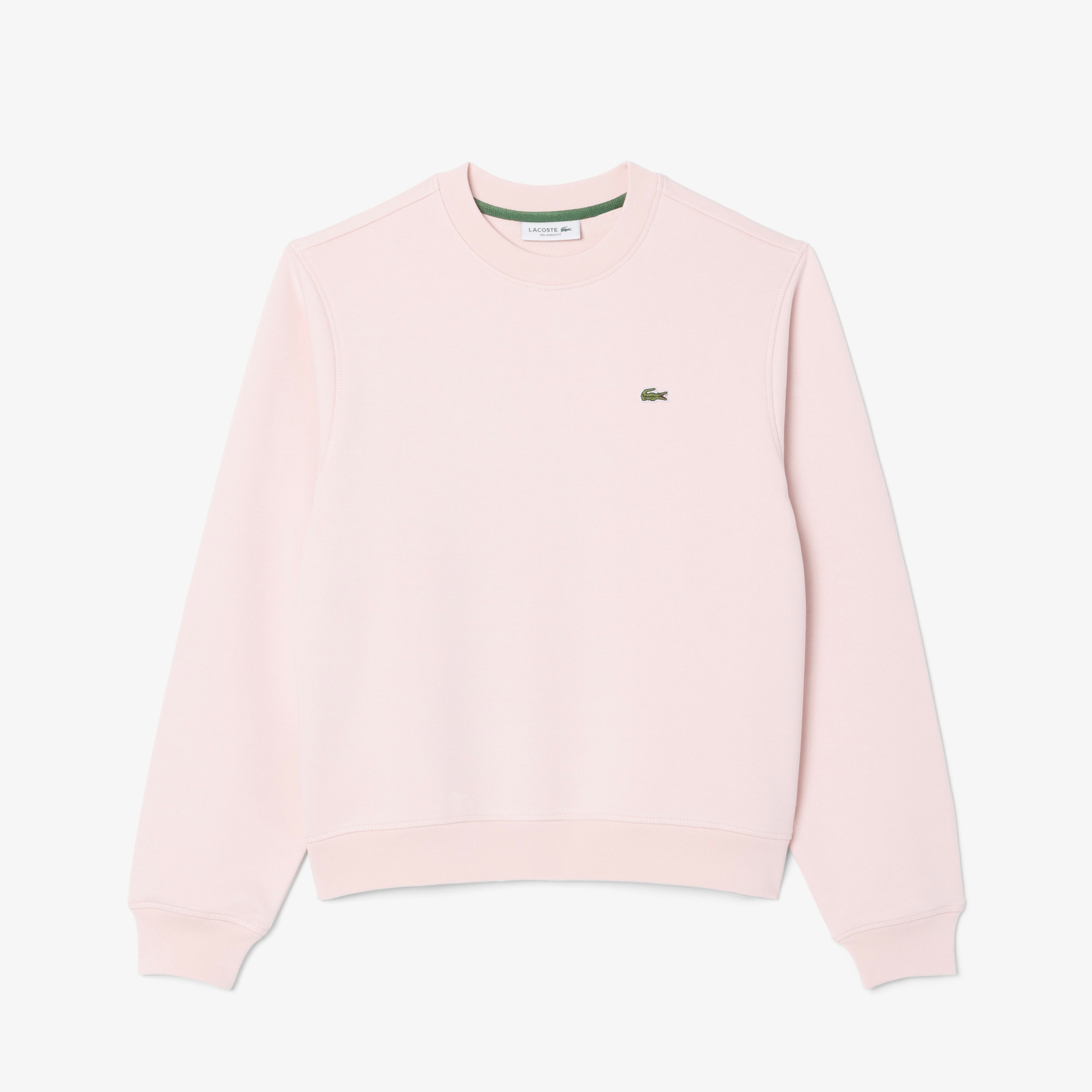 Kadın Relaxed Fit Bisiklet Yaka Pembe Sweatshirt