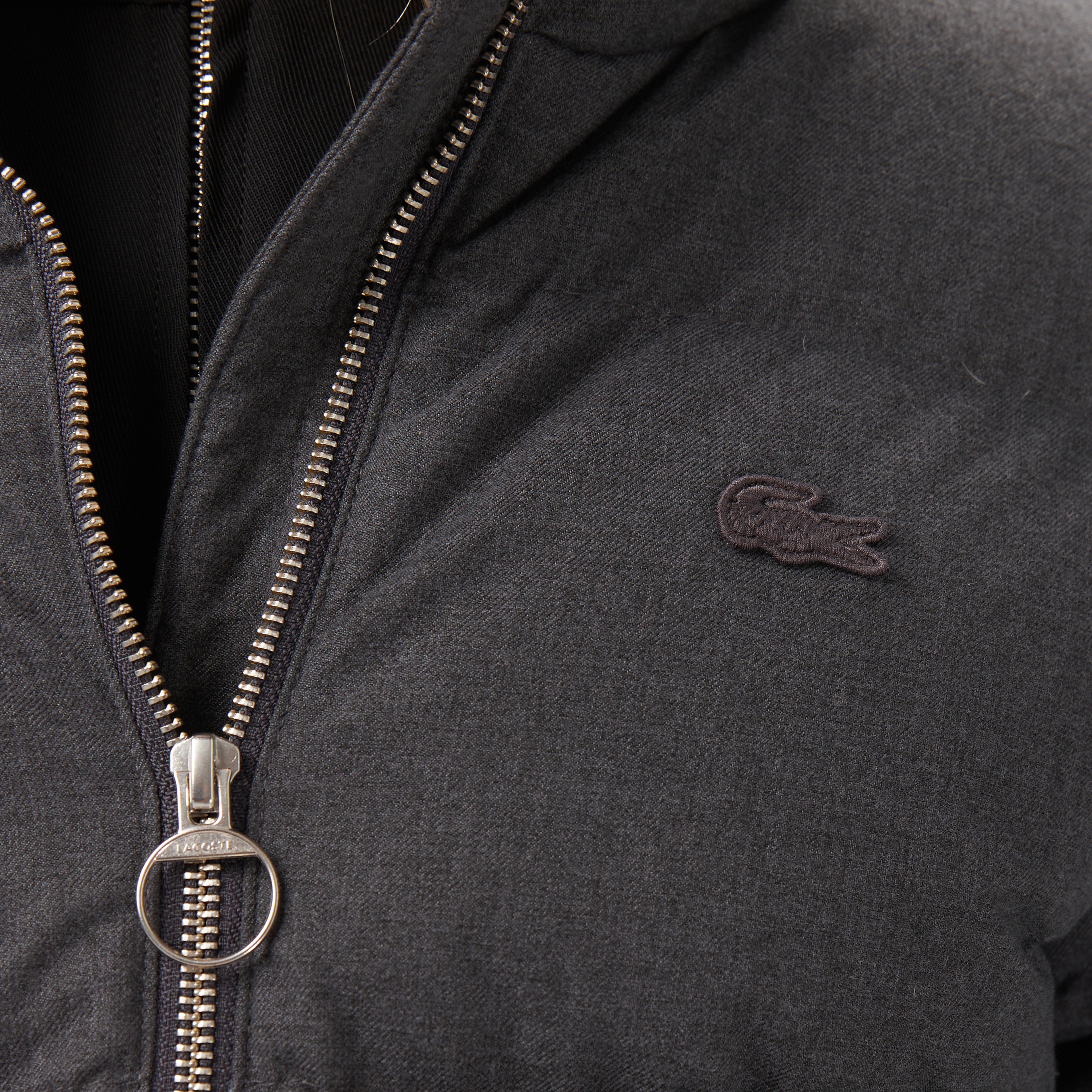 Lacoste Kadın Dik Yaka Koyu Gri Mont