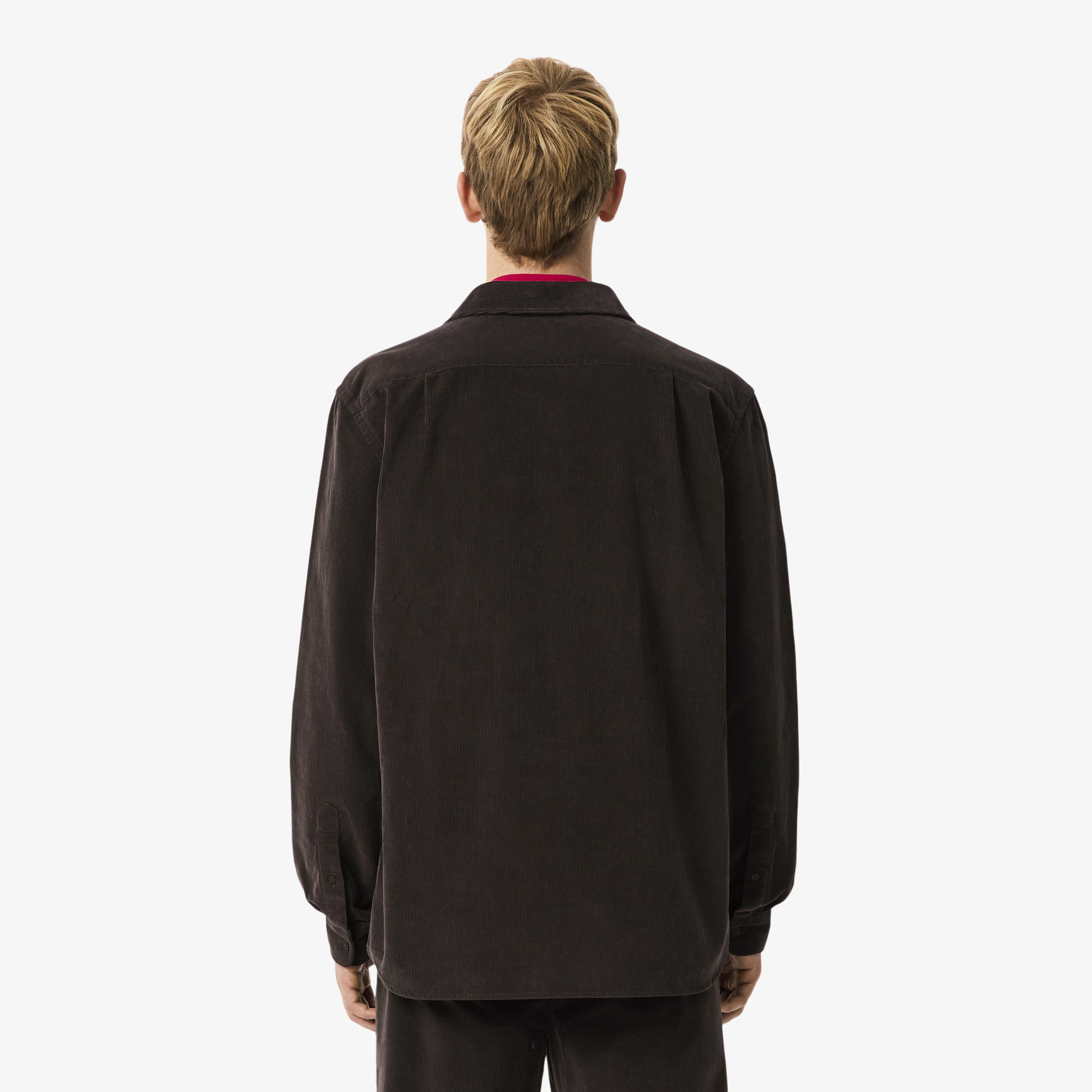 Erkek Regular Fit Kadife Kahverengi Gömlek