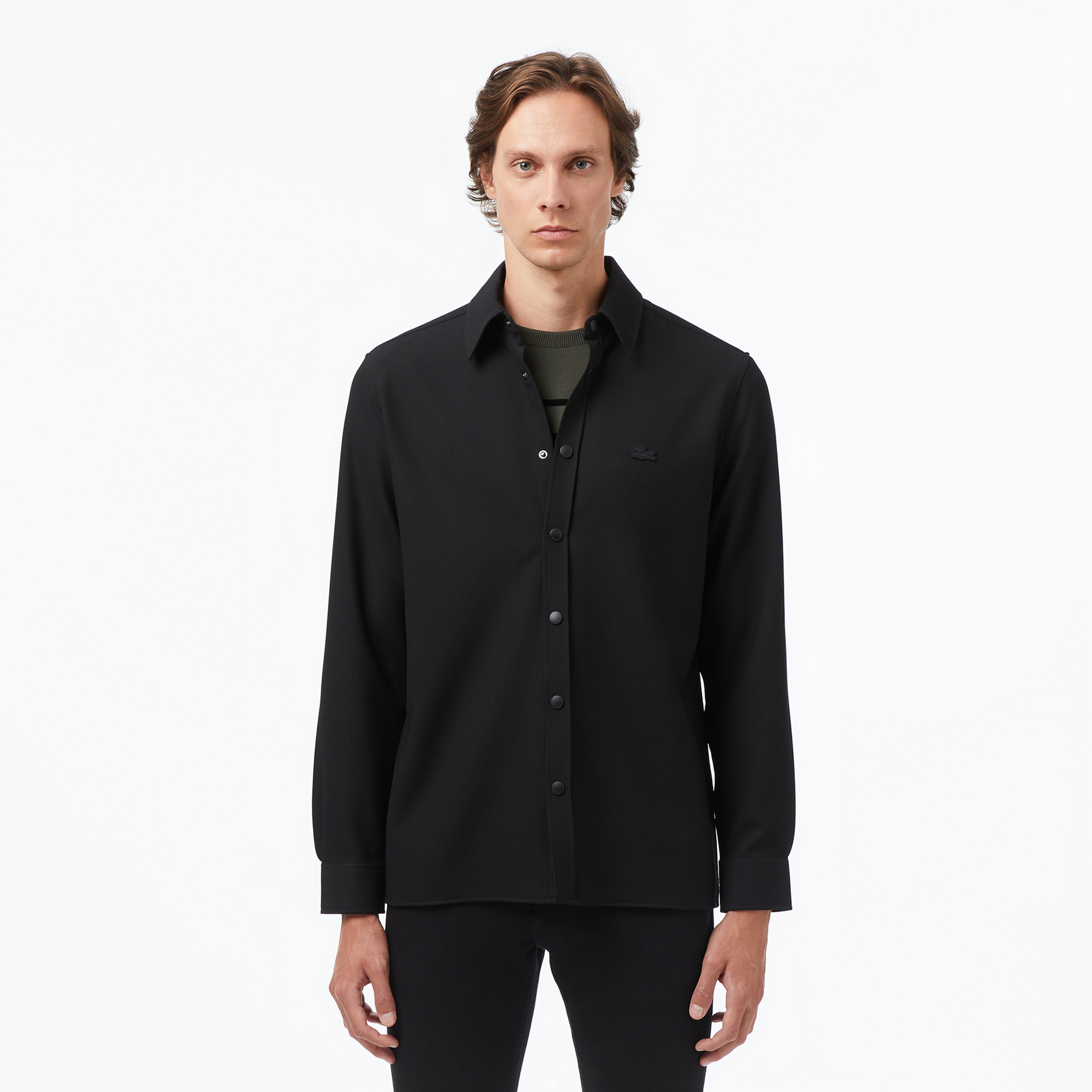 Erkek Relaxed Fit Siyah Gömlek