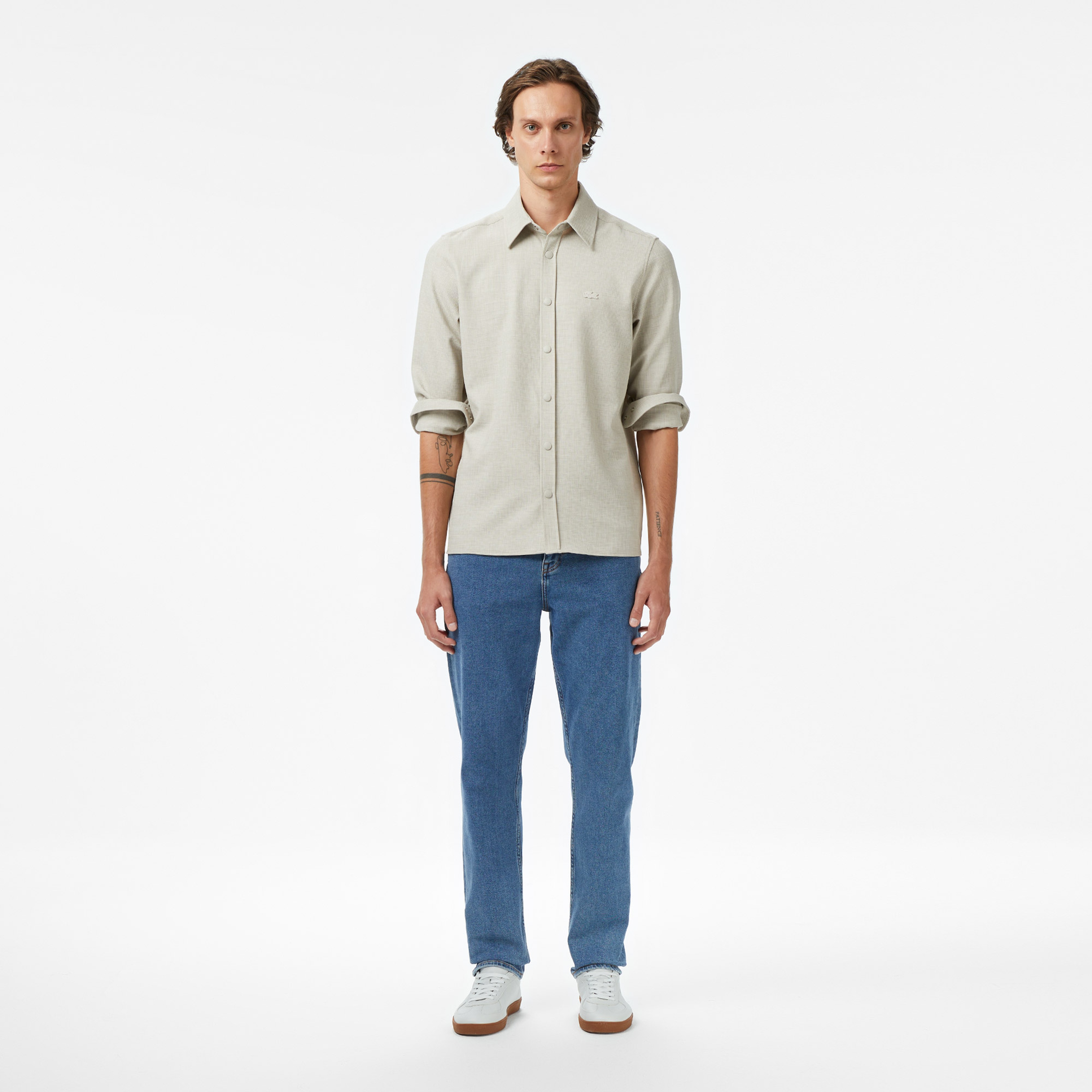 Erkek Regular Fit Bej Gömlek