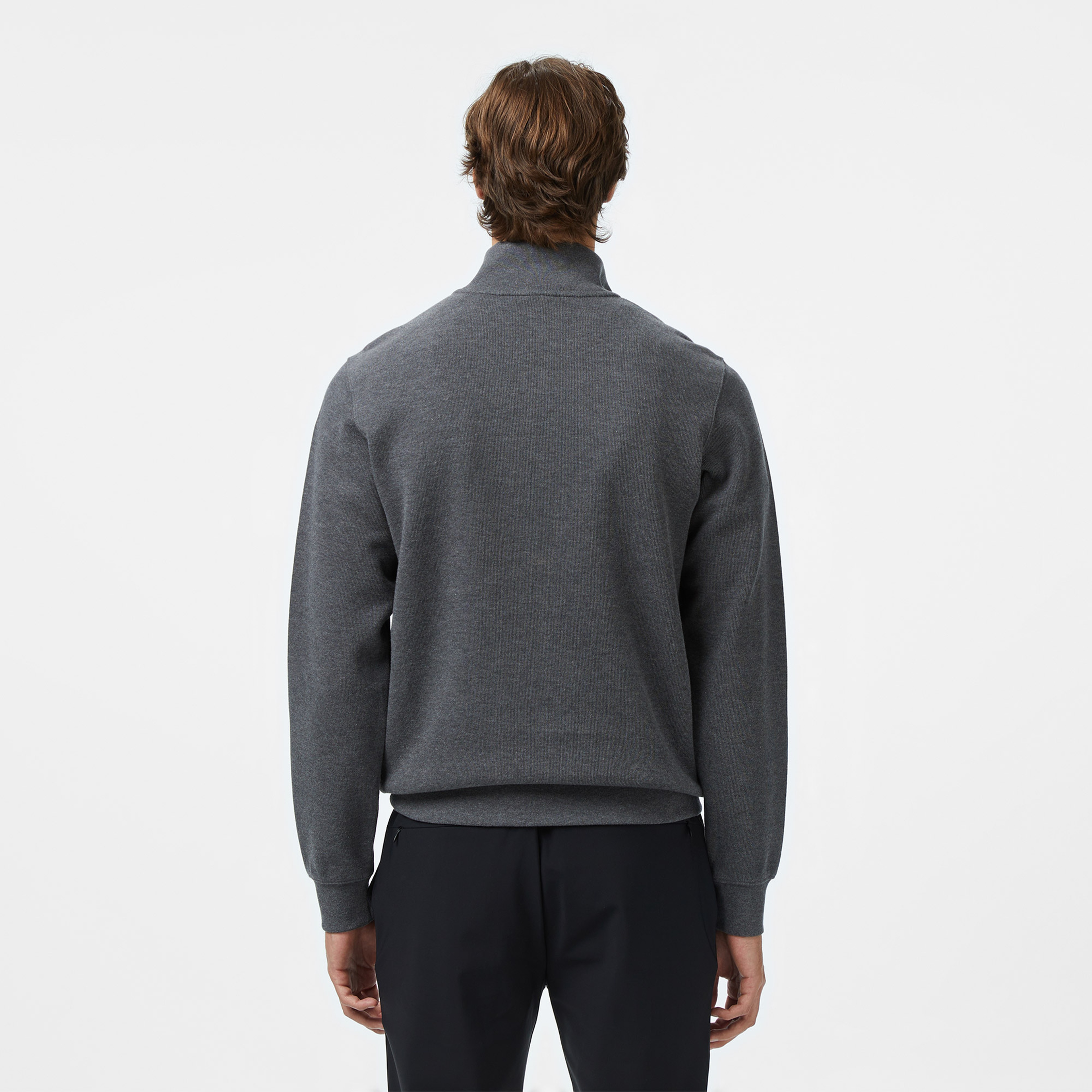Lacoste Erkek Classic Fit Yarım Fermuarlı Gri Sweatshirt4