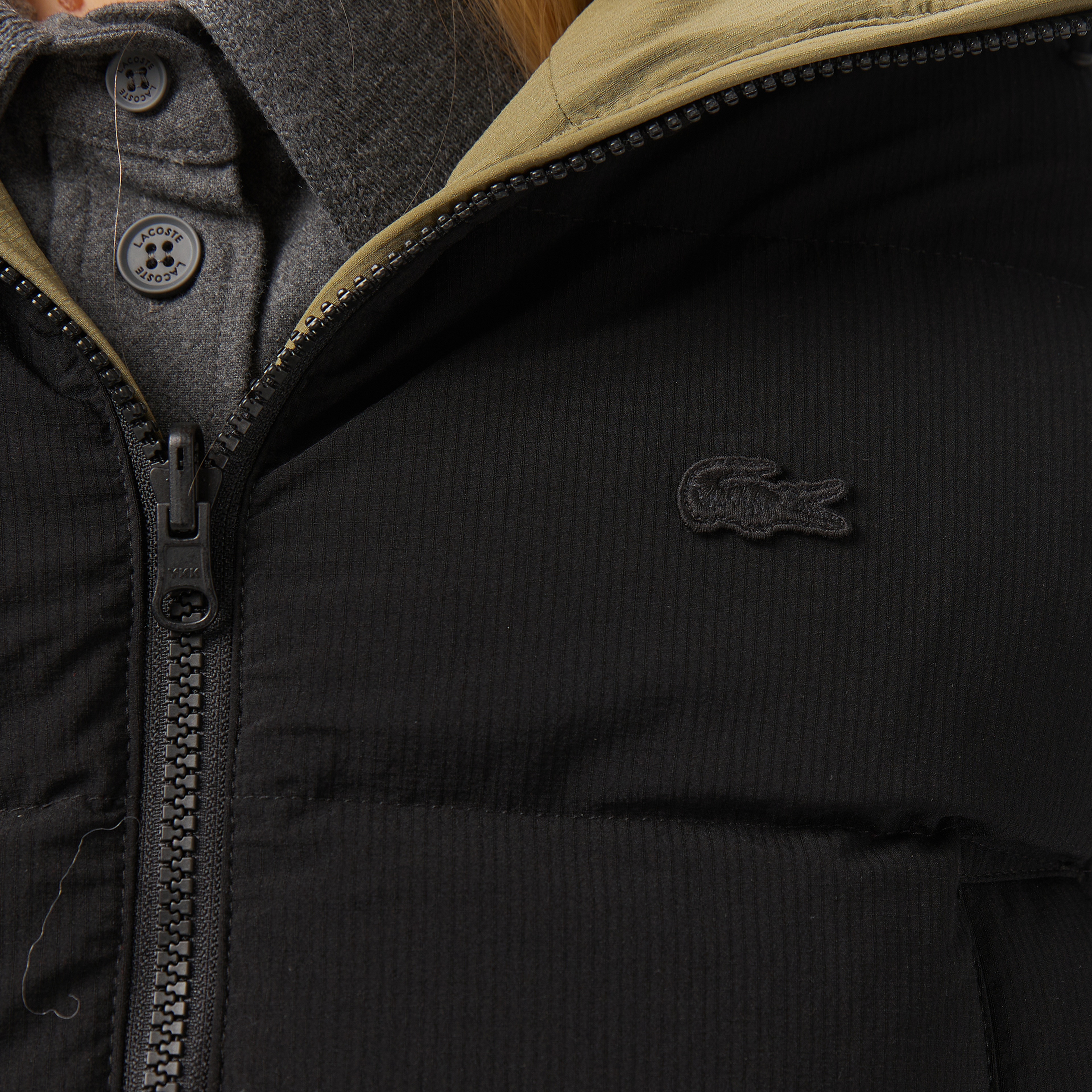 Kadın Kapüşonlu Çift Taraflı Siyah Mont