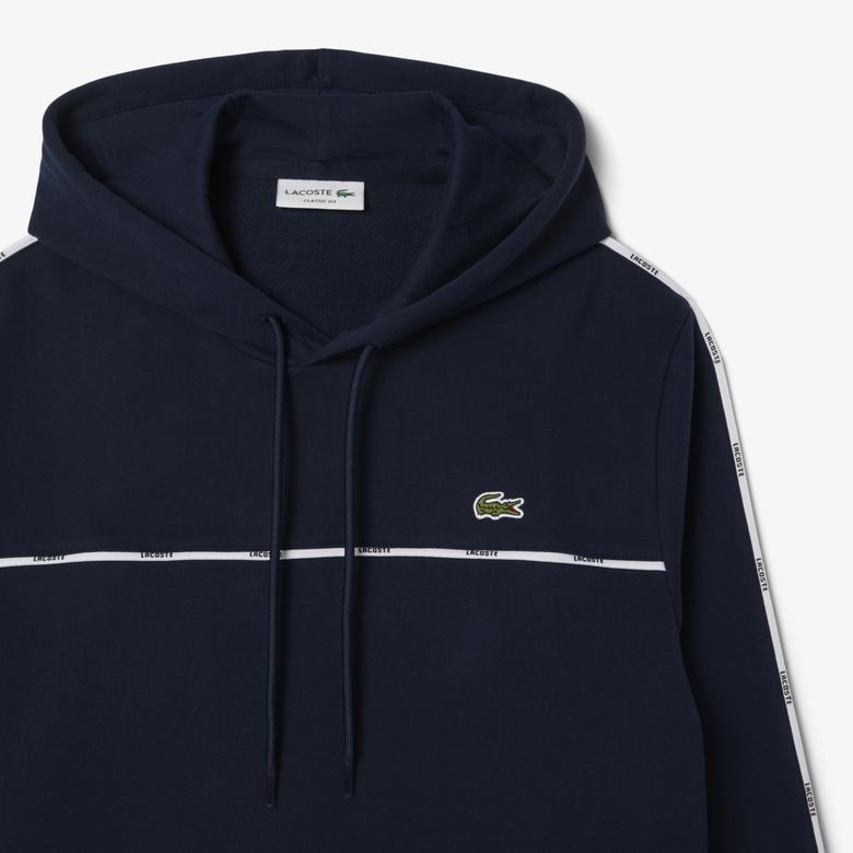 Erkek Classic Fit Kapüşonlu Lacivert Sweatshirt