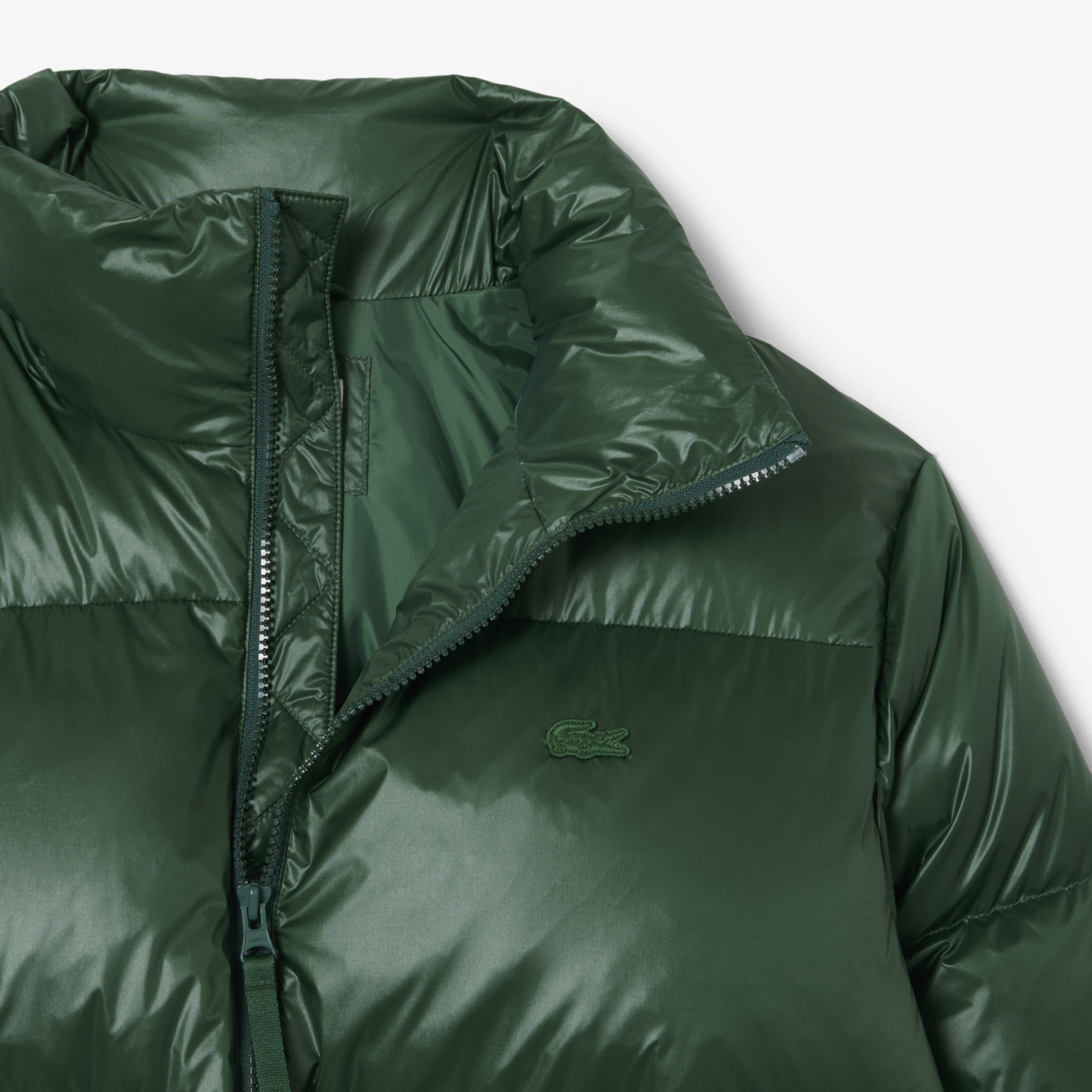 Erkek Relaxed Fit Kapüşonlu Yeşil Mont