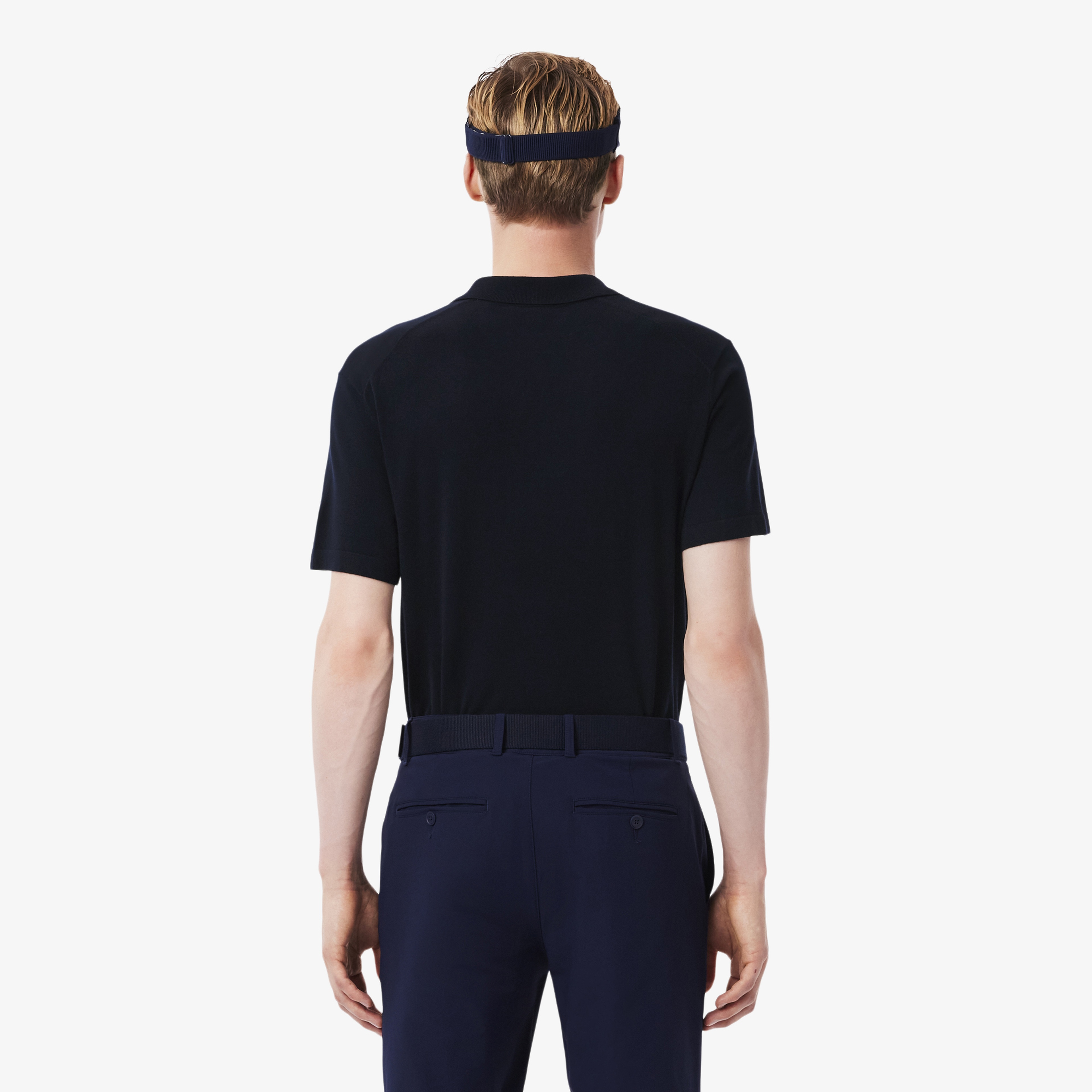 Erkek Classic Fit Kısa Kollu Polo Yaka Lacivert Triko