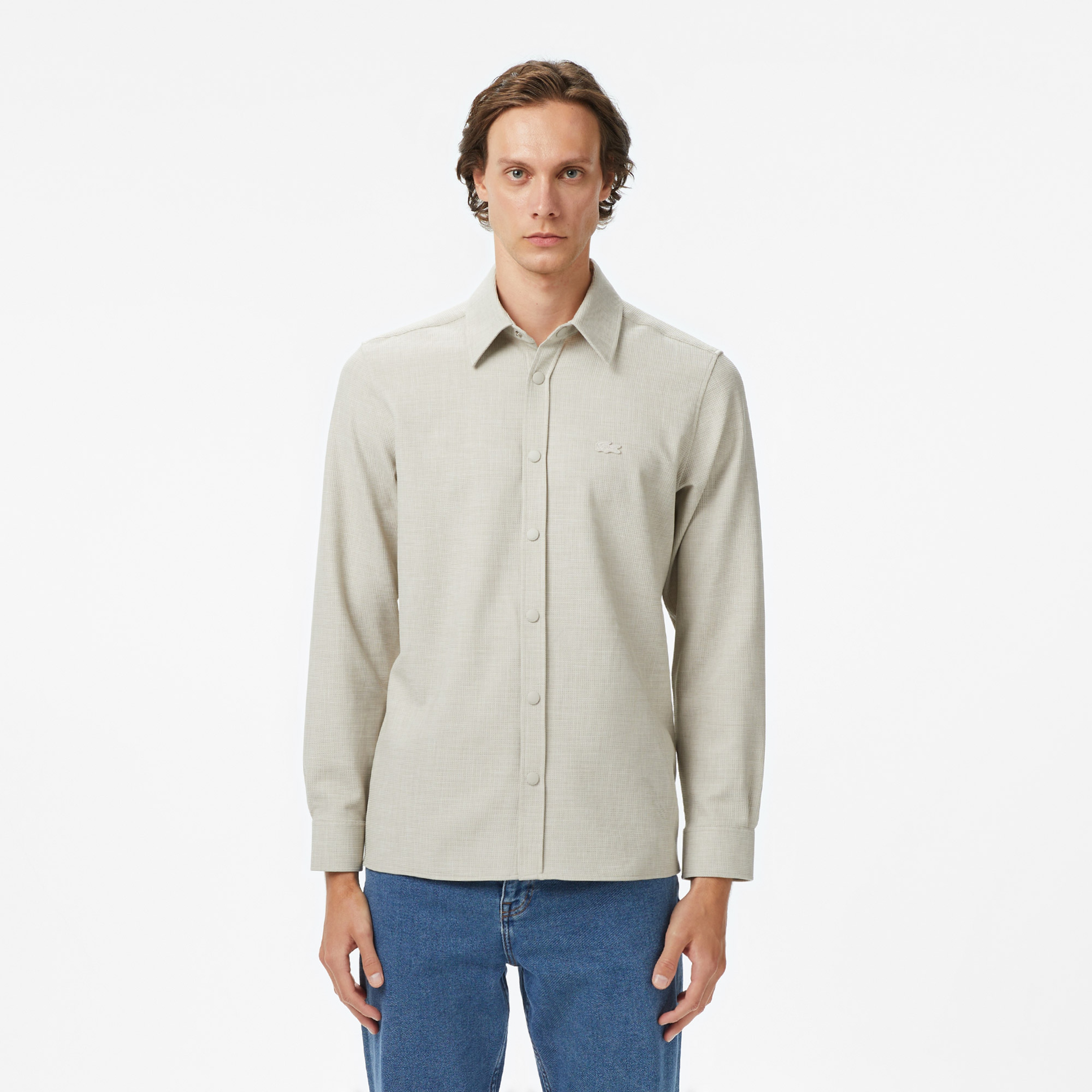 Erkek Regular Fit Bej Gömlek