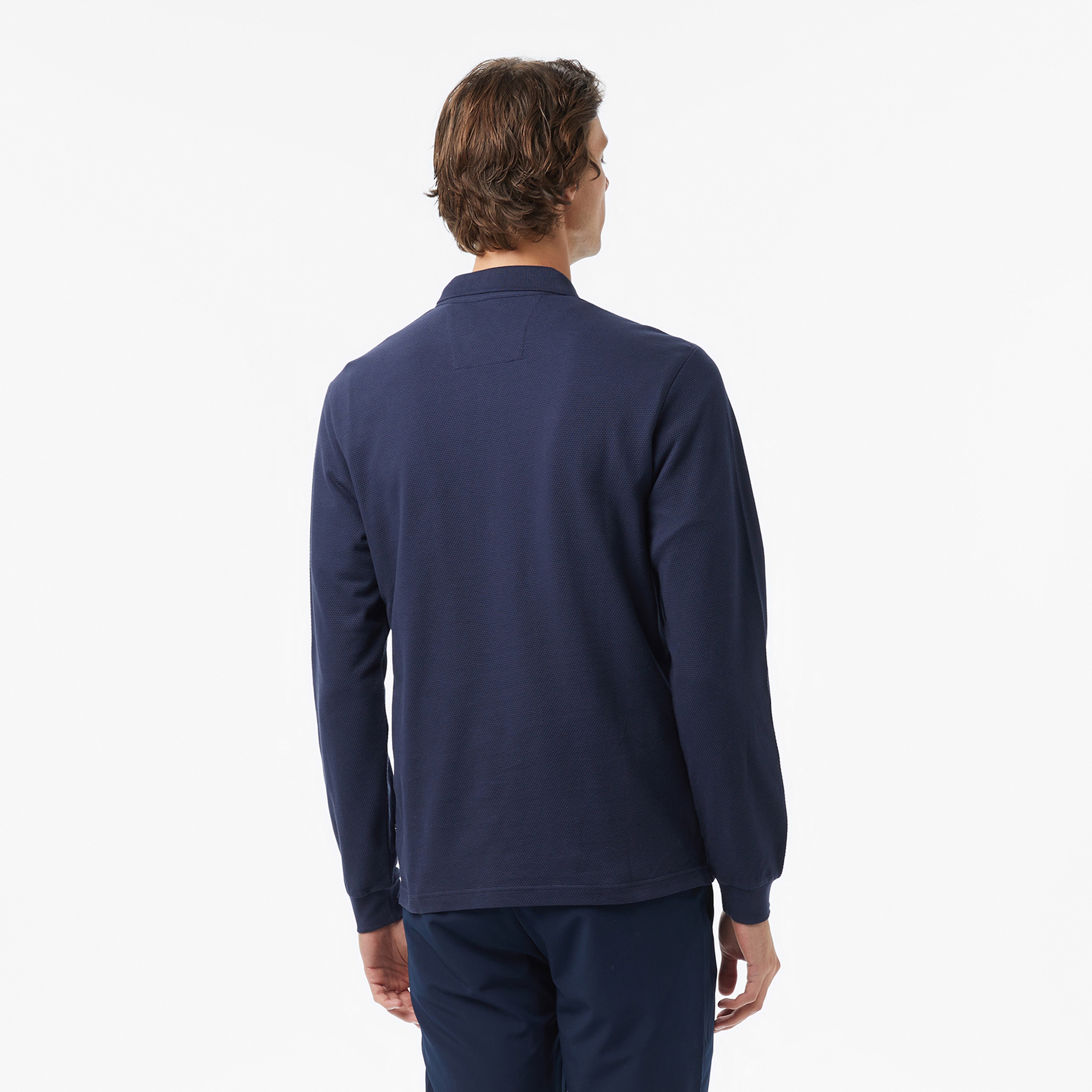 Nautica Classic Fit Erkek Lacivert Uzun Kollu Polo Yaka T-shirt