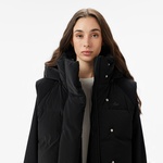 Kadın Kapüşonlu Siyah Yelek