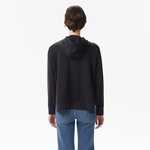 Lacoste Kadın Relaxed Fit Kapüşonlu Siyah Sweatshirt