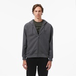 Erkek Relaxed Fit Kapüşonlu Gri Sweatshirt