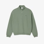 Lacoste Heavy Fleece Zipper Neck Unisex Yeşil Sweatshirt
