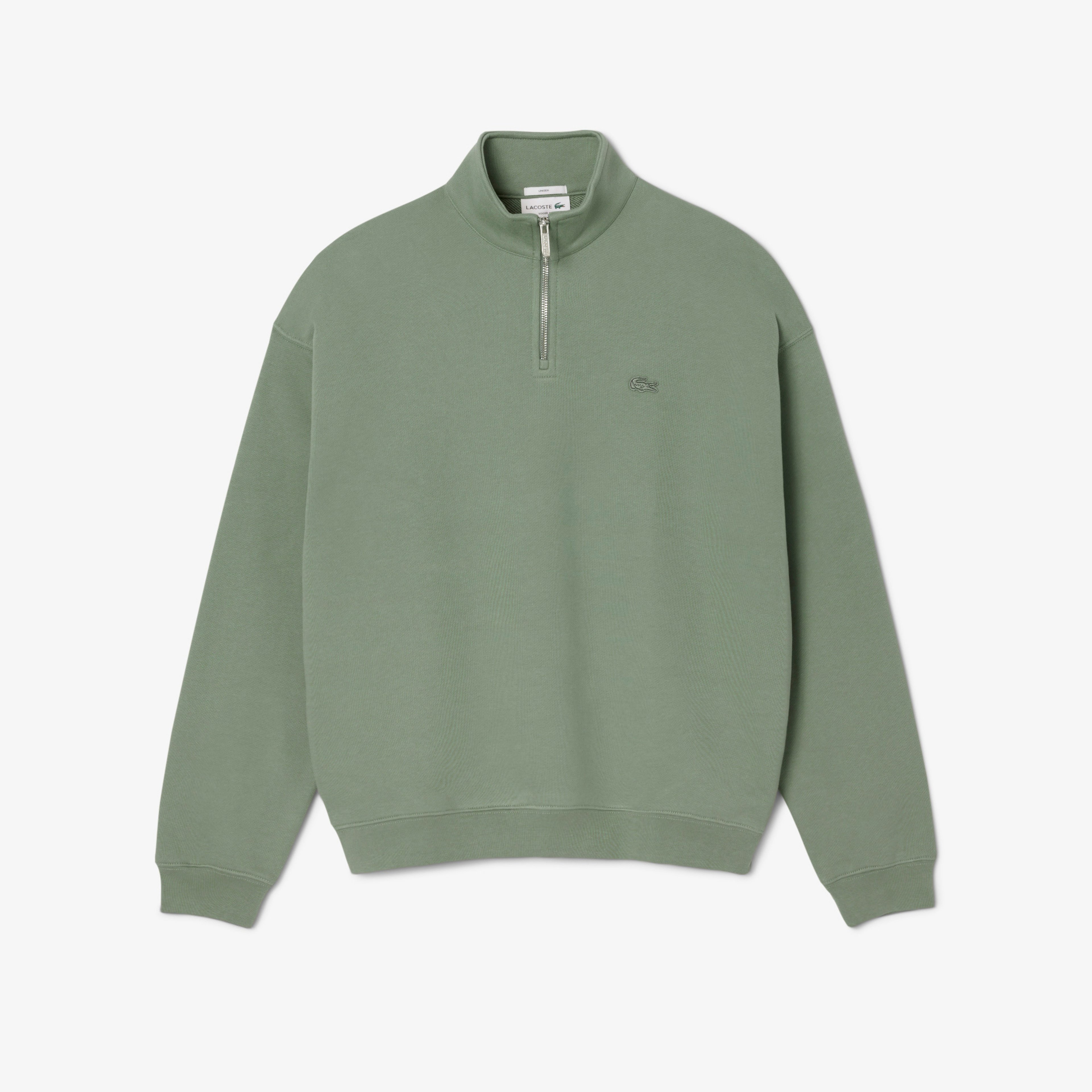 Lacoste Heavy Fleece Zipper Neck Unisex Yeşil Sweatshirt