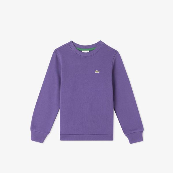 Çocuk Bisiklet Yaka Mor Sweatshirt