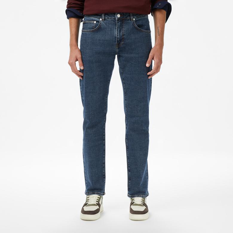 Erkek Lacivert Jean Pantolon