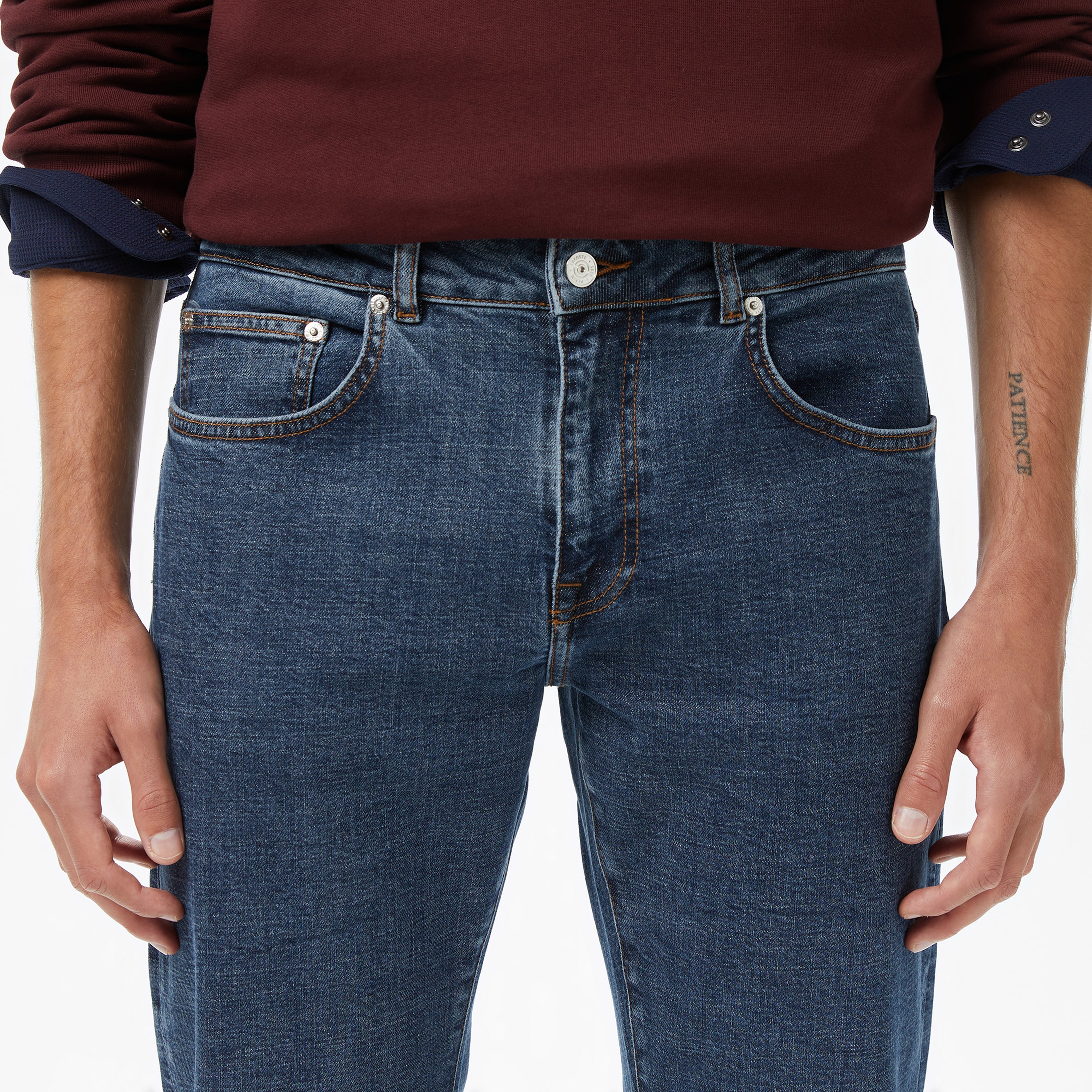 Erkek Lacivert Jean Pantolon