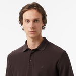 Nautica Classic Fit Uzun Kollu Polo Yaka Erkek Kahverengi T-shirt,