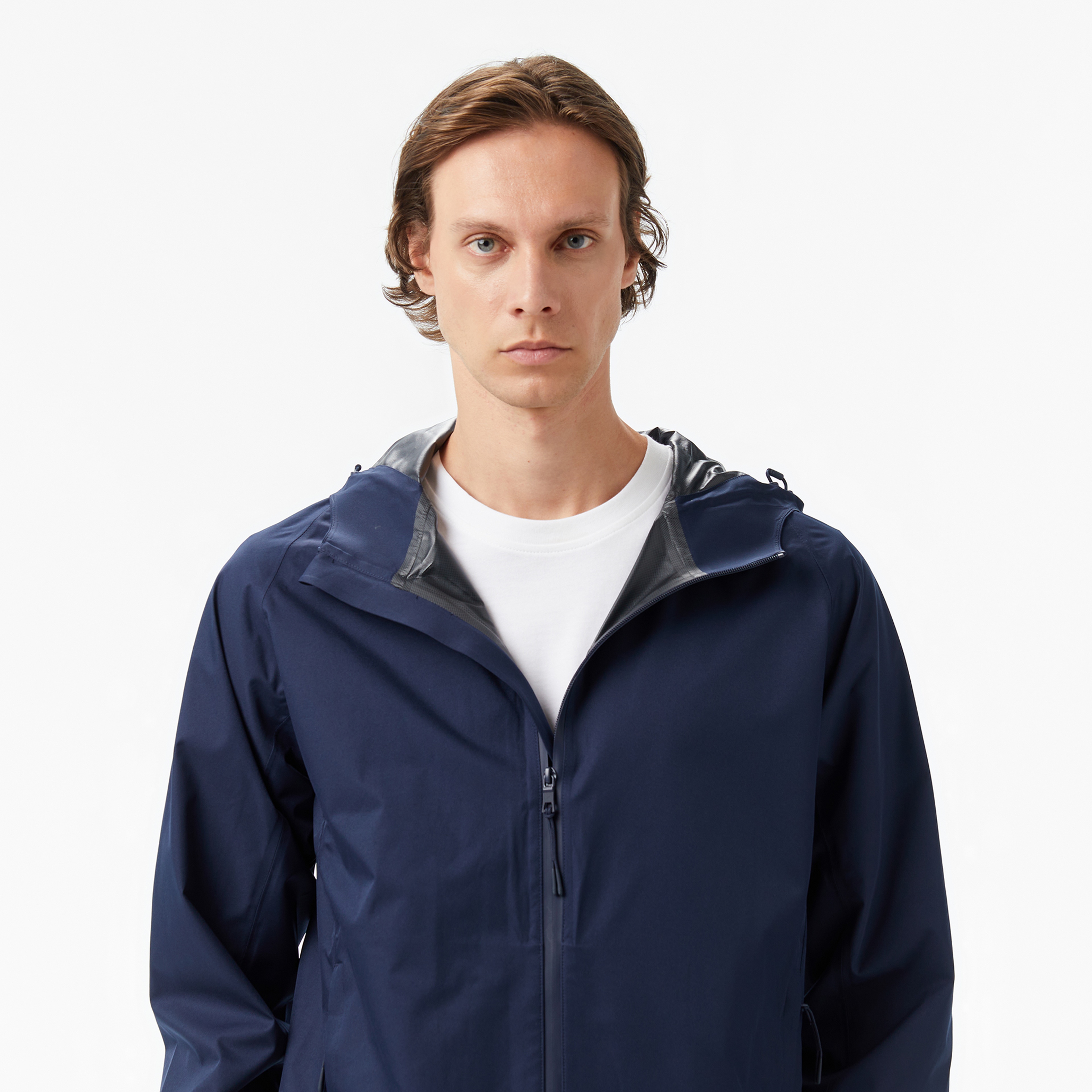 Nautica Erkek Lacivert Regular Fit Kapüşonlu Su Geçirmez Yağmurluk