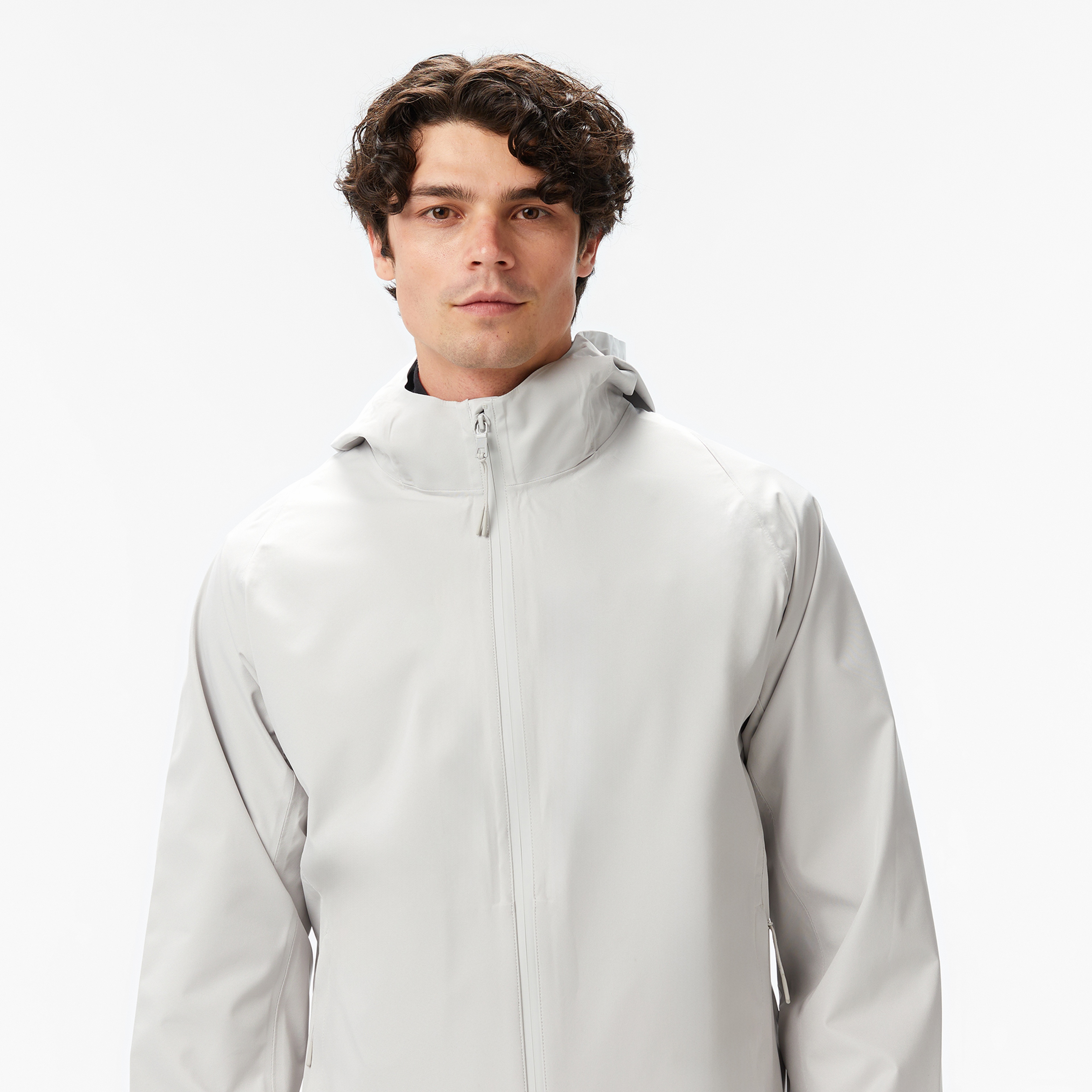 Nautica Erkek Gri Regular Fit Kapüşonlu Su Geçirmez Yağmurluk