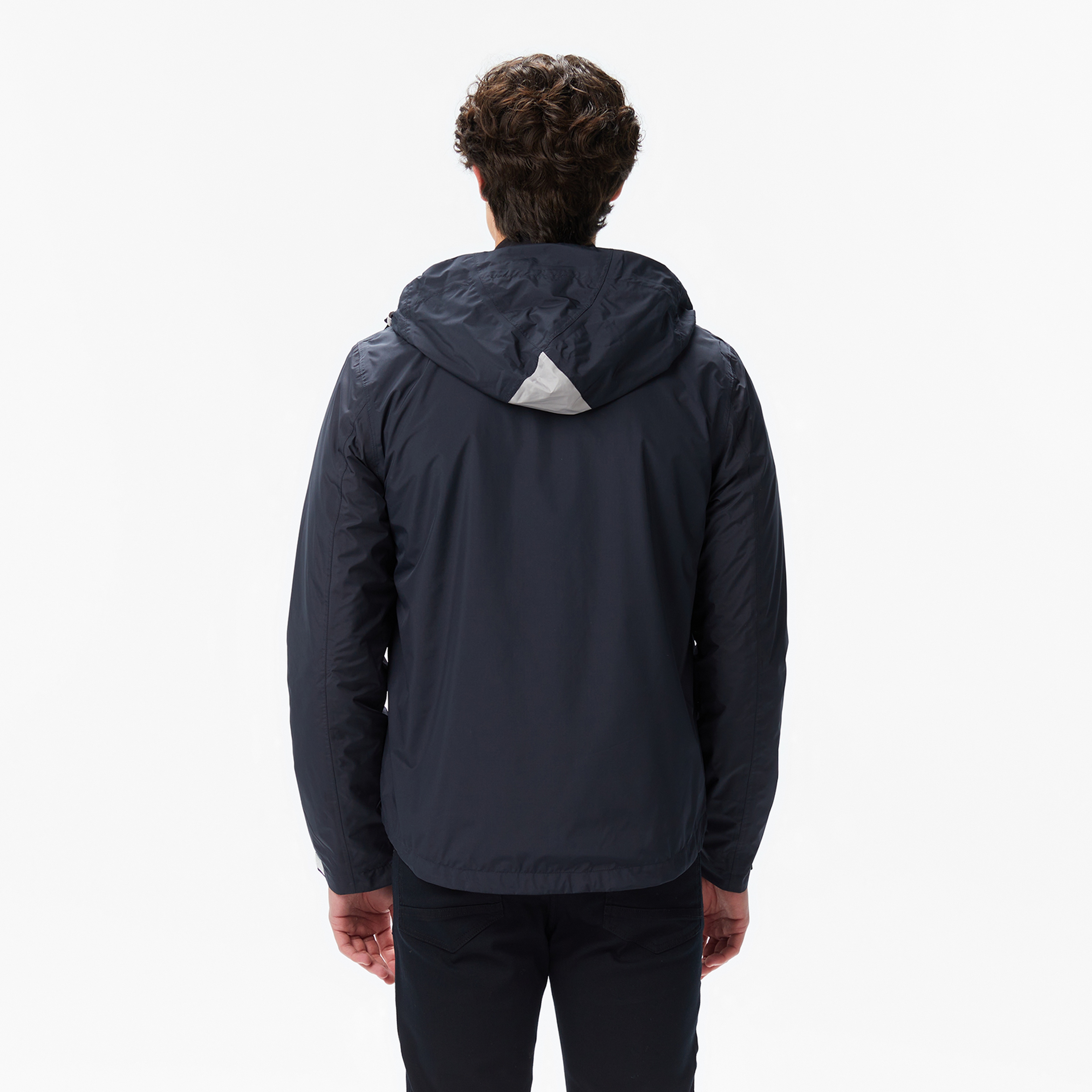 Nautica Erkek Siyah Regular Fit Kapüşonlu Su Geçirmez Mont