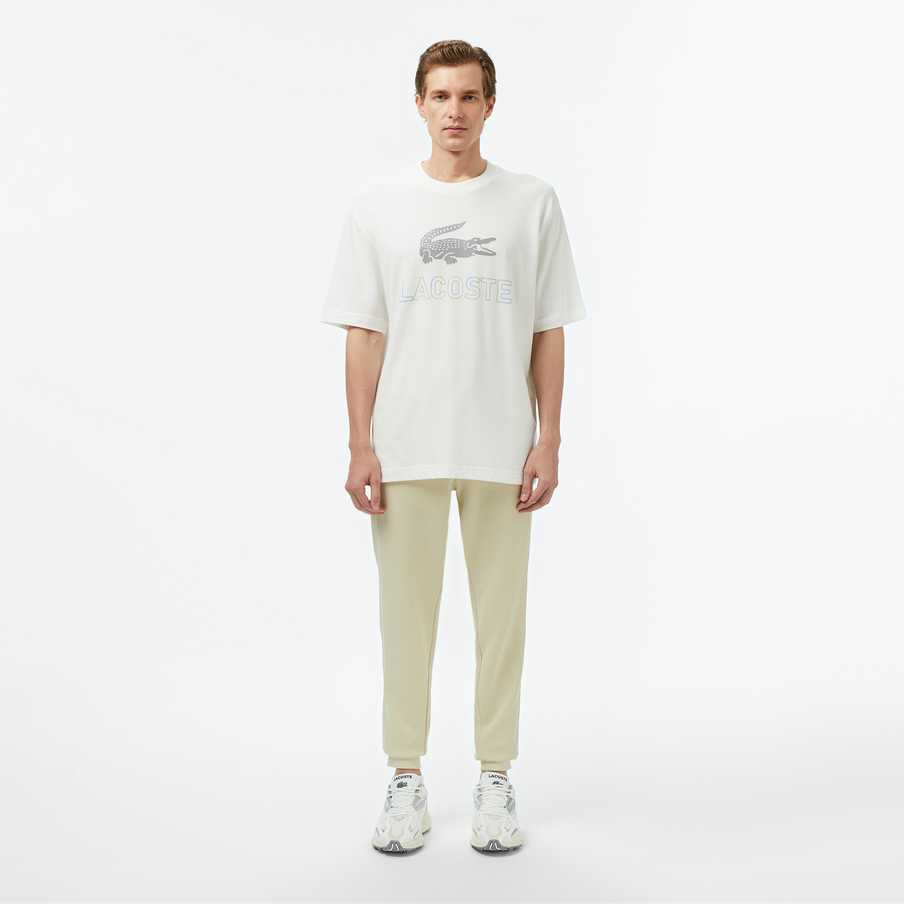 Erkek Classic Fit Bej Eşofman Altı