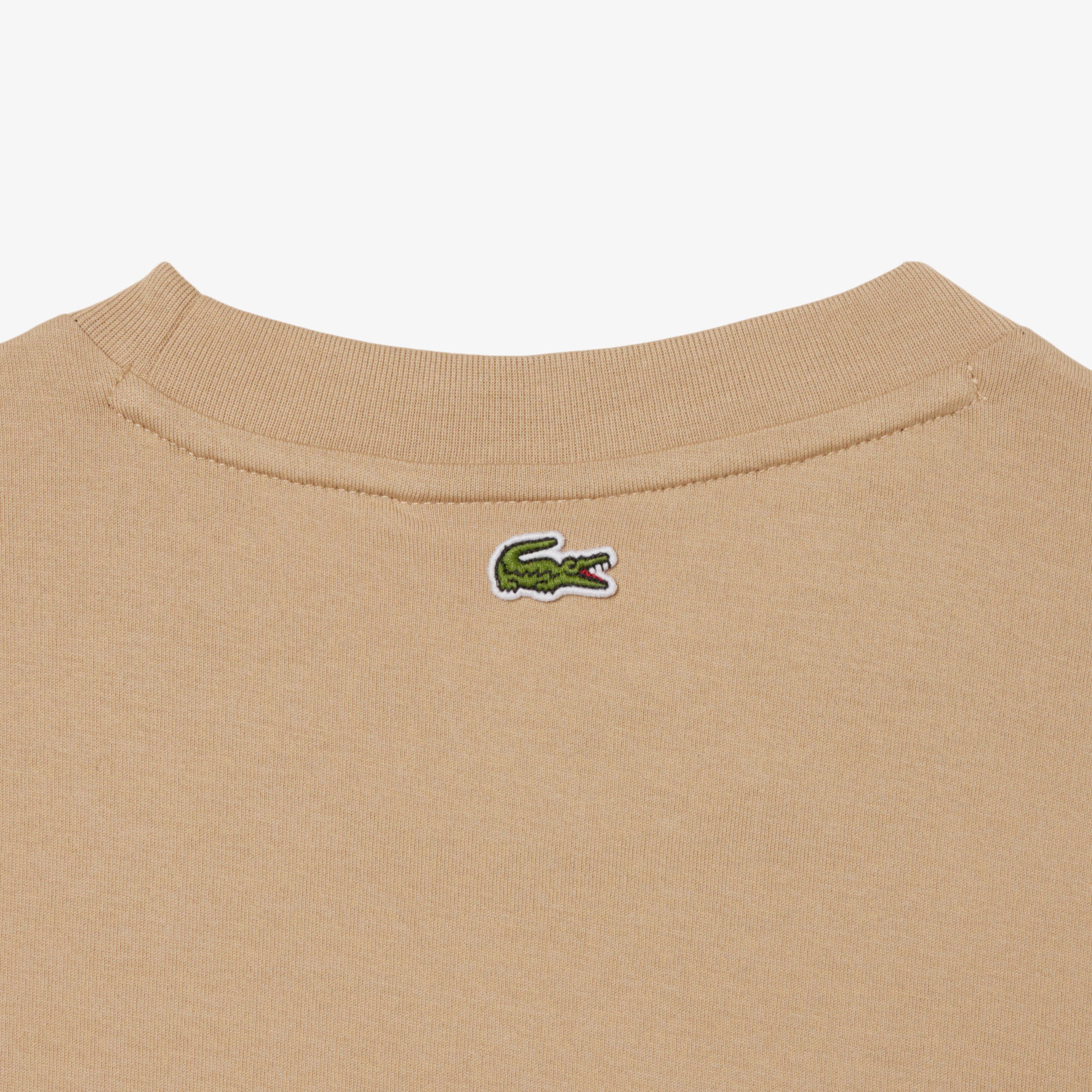Lacoste Print Cotton Kadın Bej T-Shirt