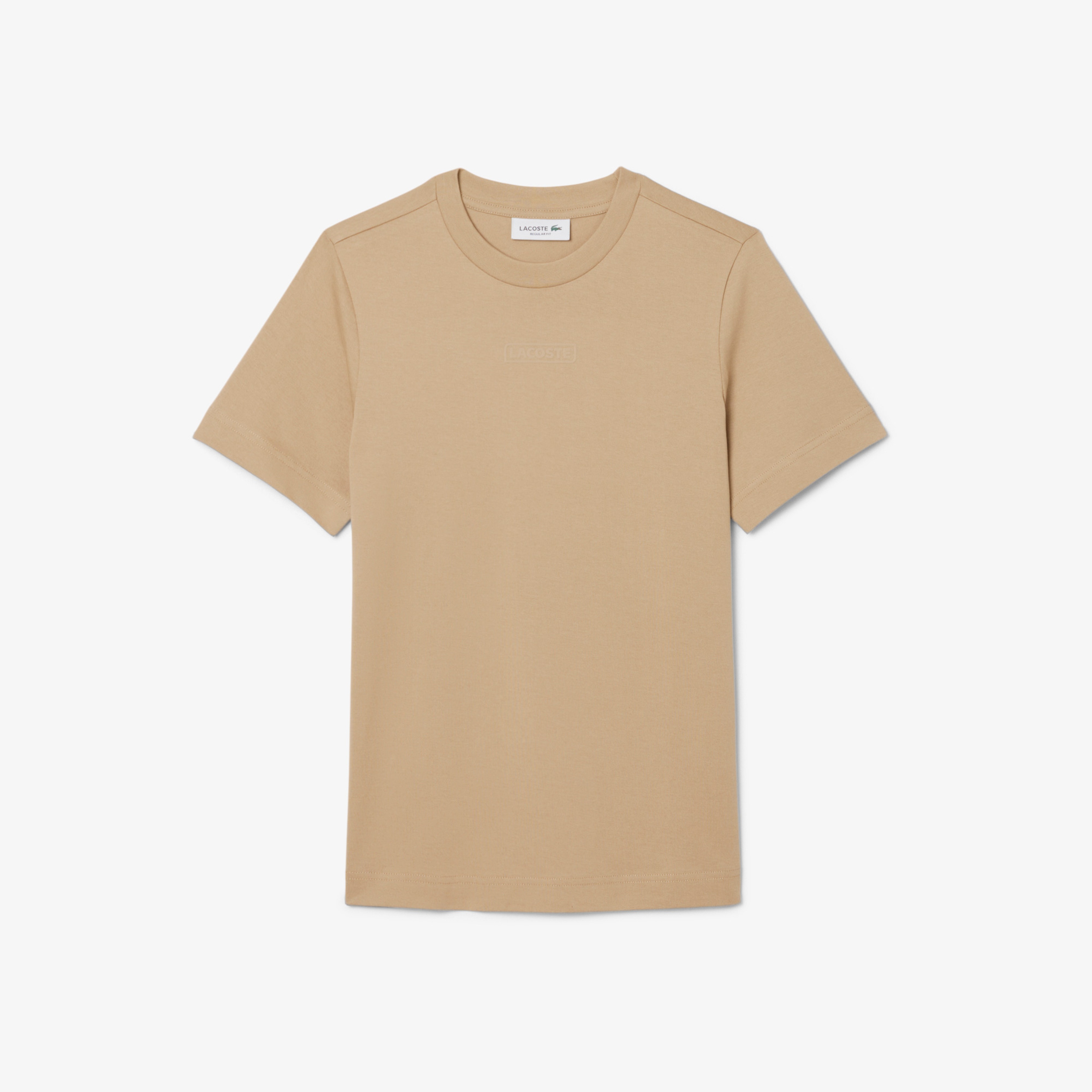 Lacoste Print Cotton Kadın Bej T-Shirt