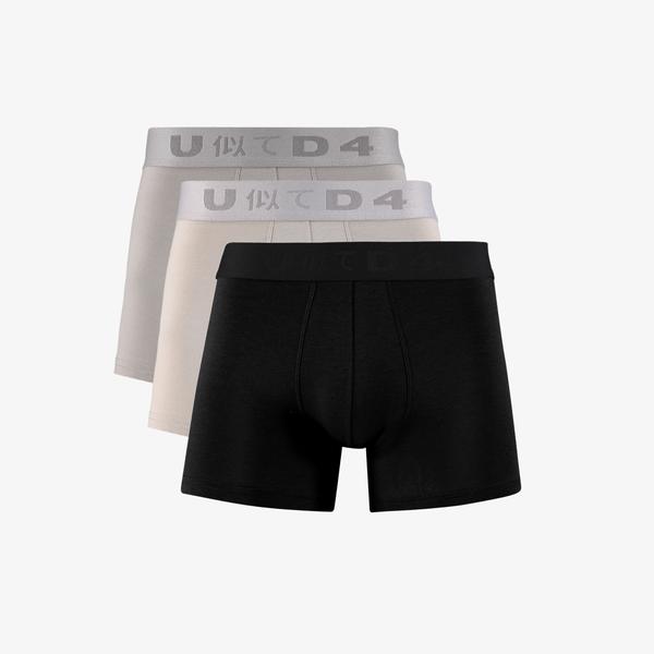UNITED4 Classic Erkek Siyah/Gri 3'lü Boxer
