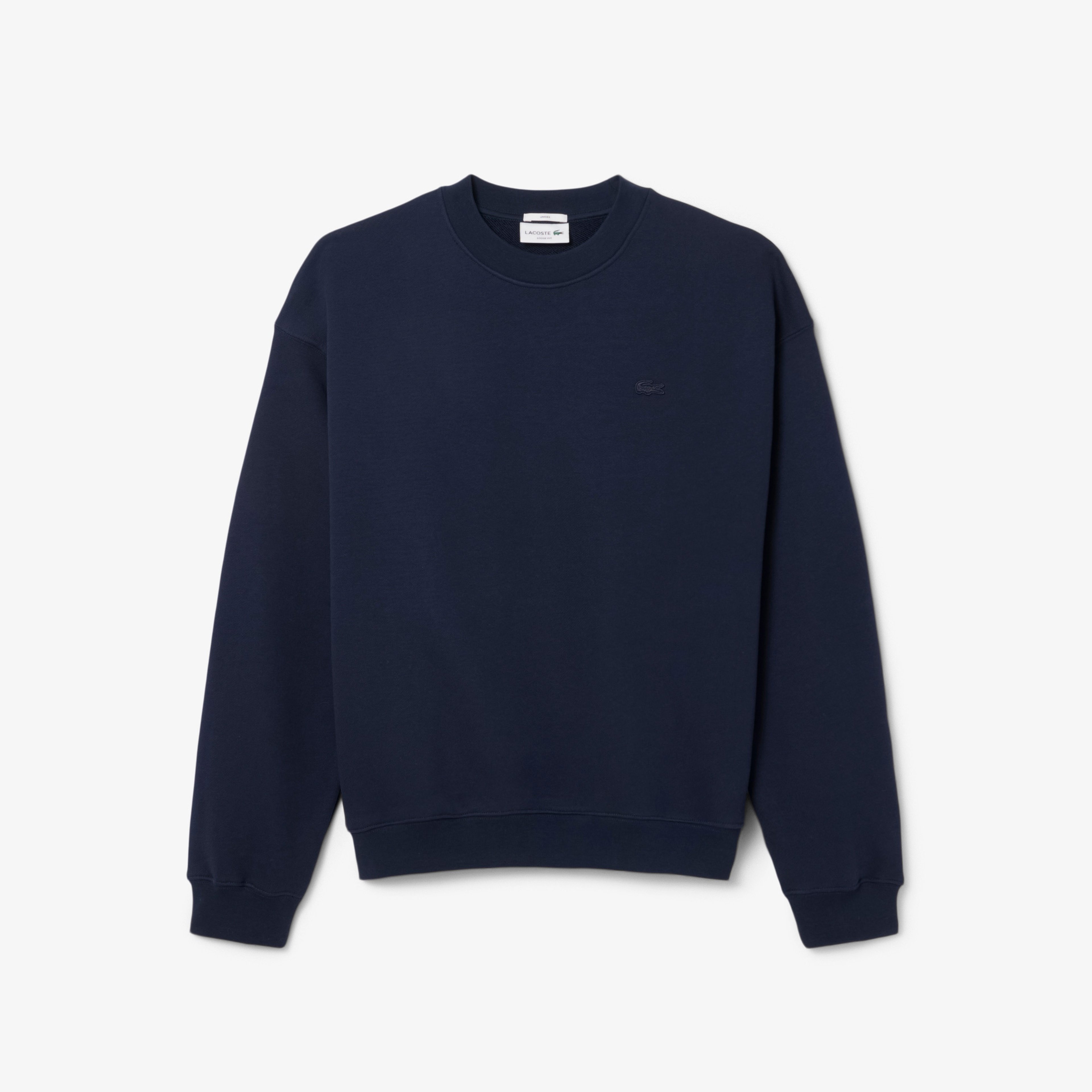 Lacoste Loose Fit Heavy Fleece Unisex Lacivert Sweatshirt