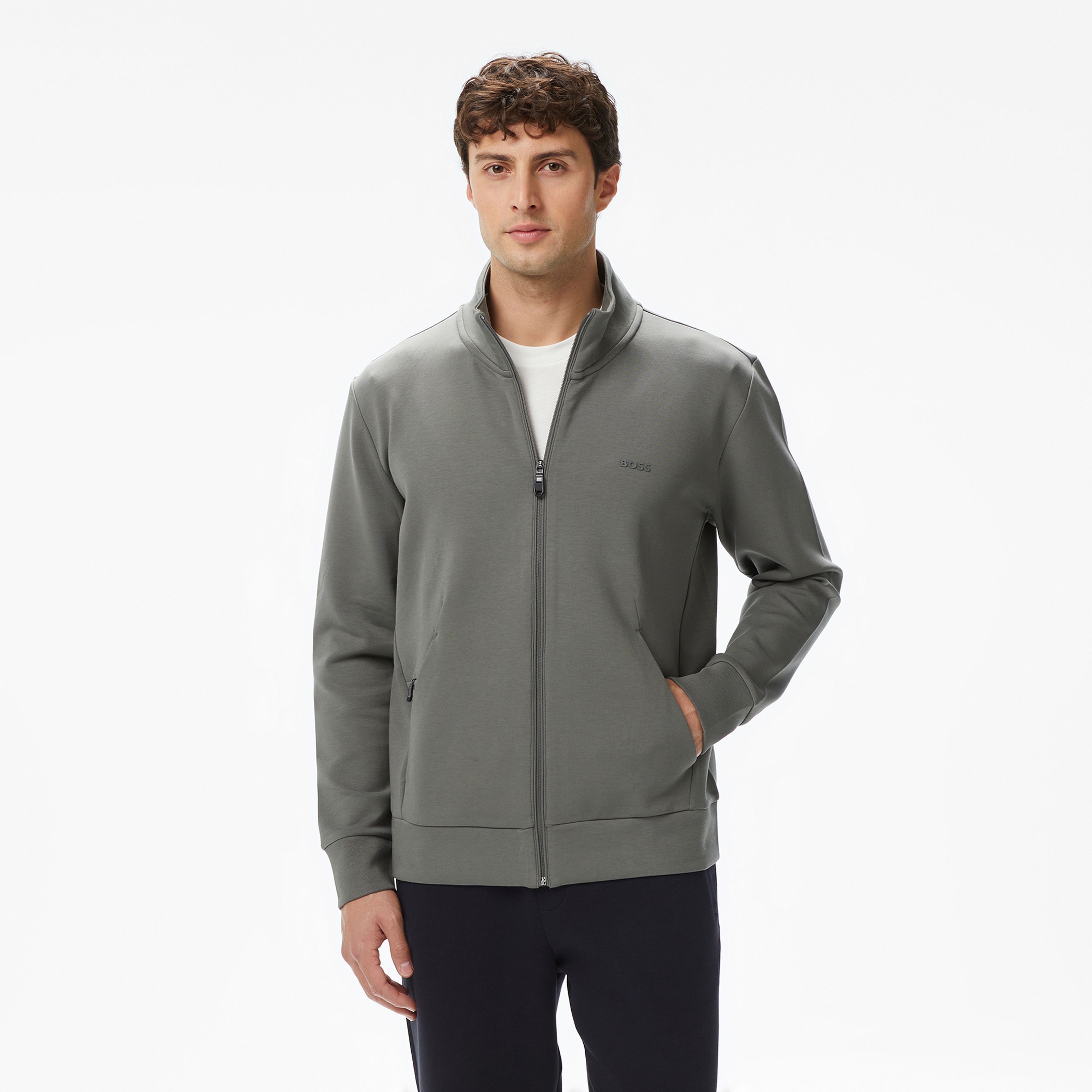 Boss Erkek Gri Sweatshirt
