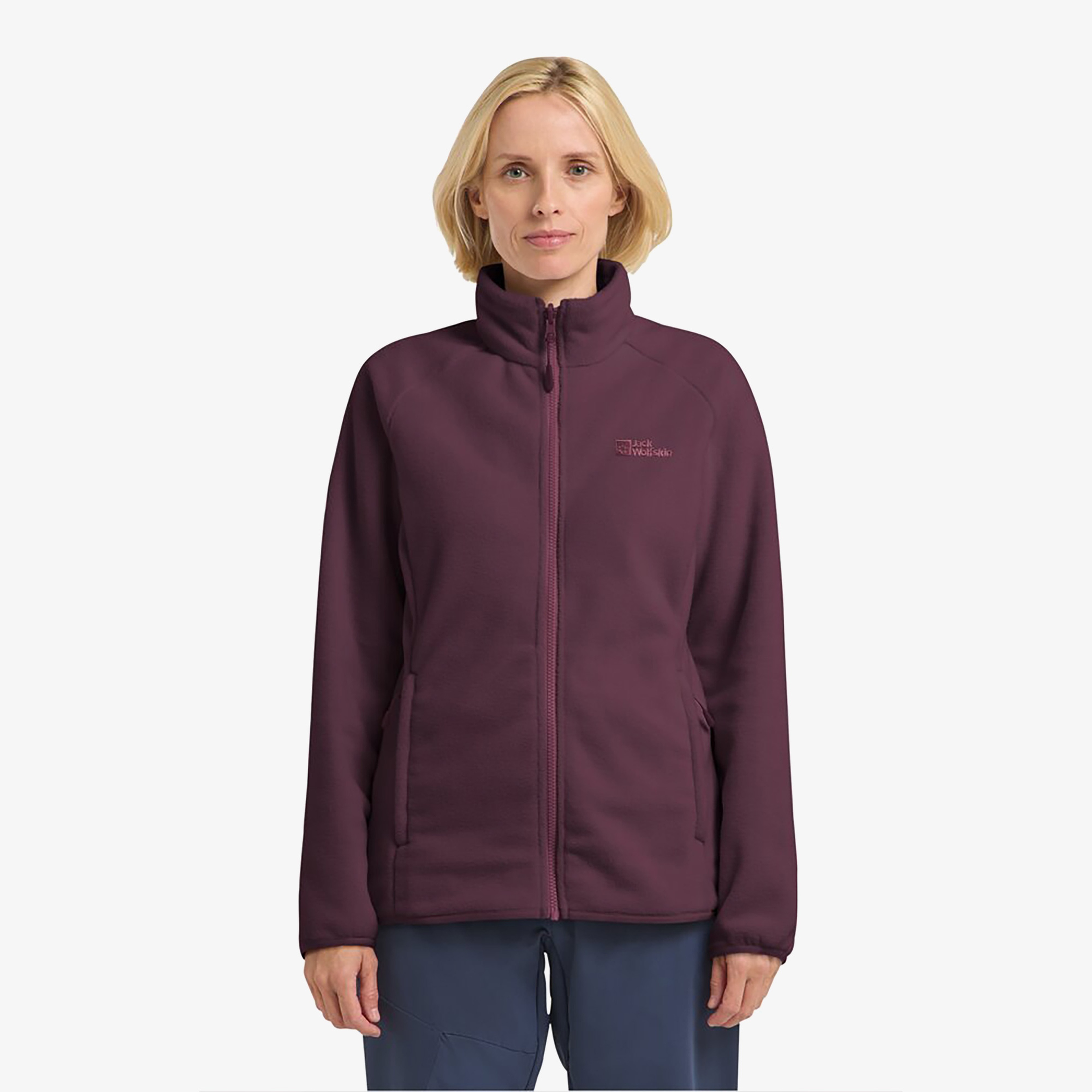Jack Wolfskin Moonrise Full Zipped Kadın Mor Ceket