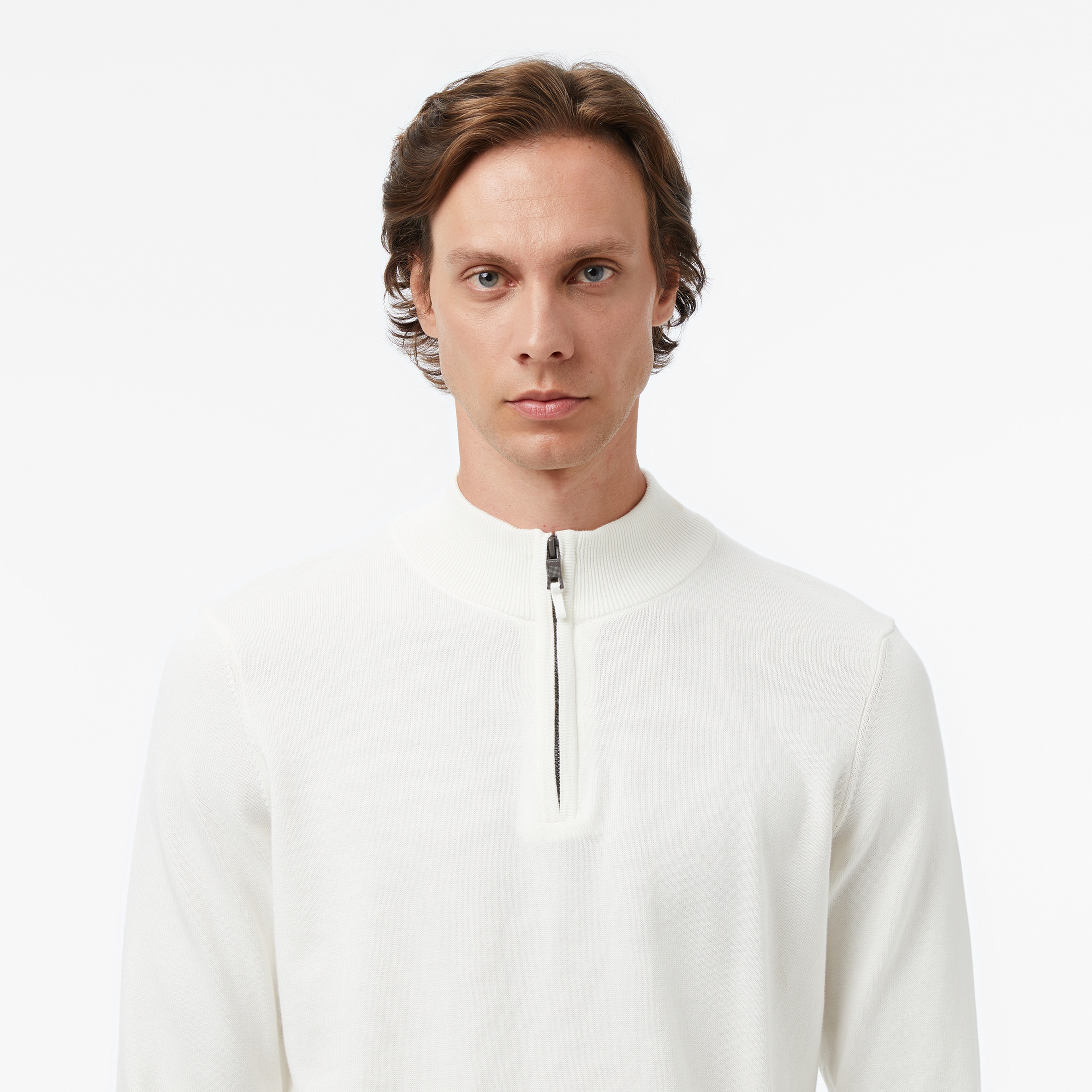 Nautica Erkek Krem Classic Fit Kazak