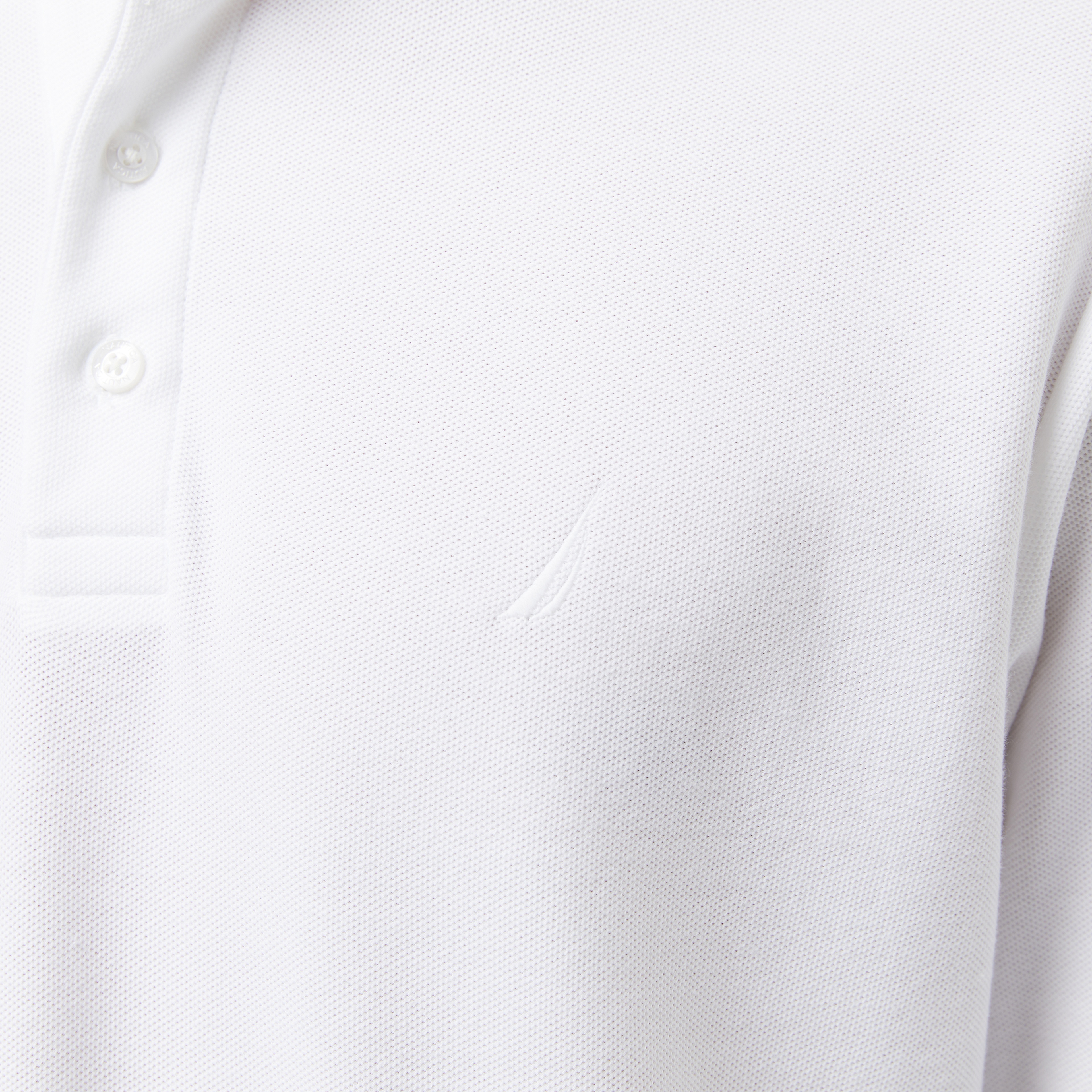 Nautica Erkek Beyaz Classic Fit Uzun Kollu Polo Yaka T-Shirt