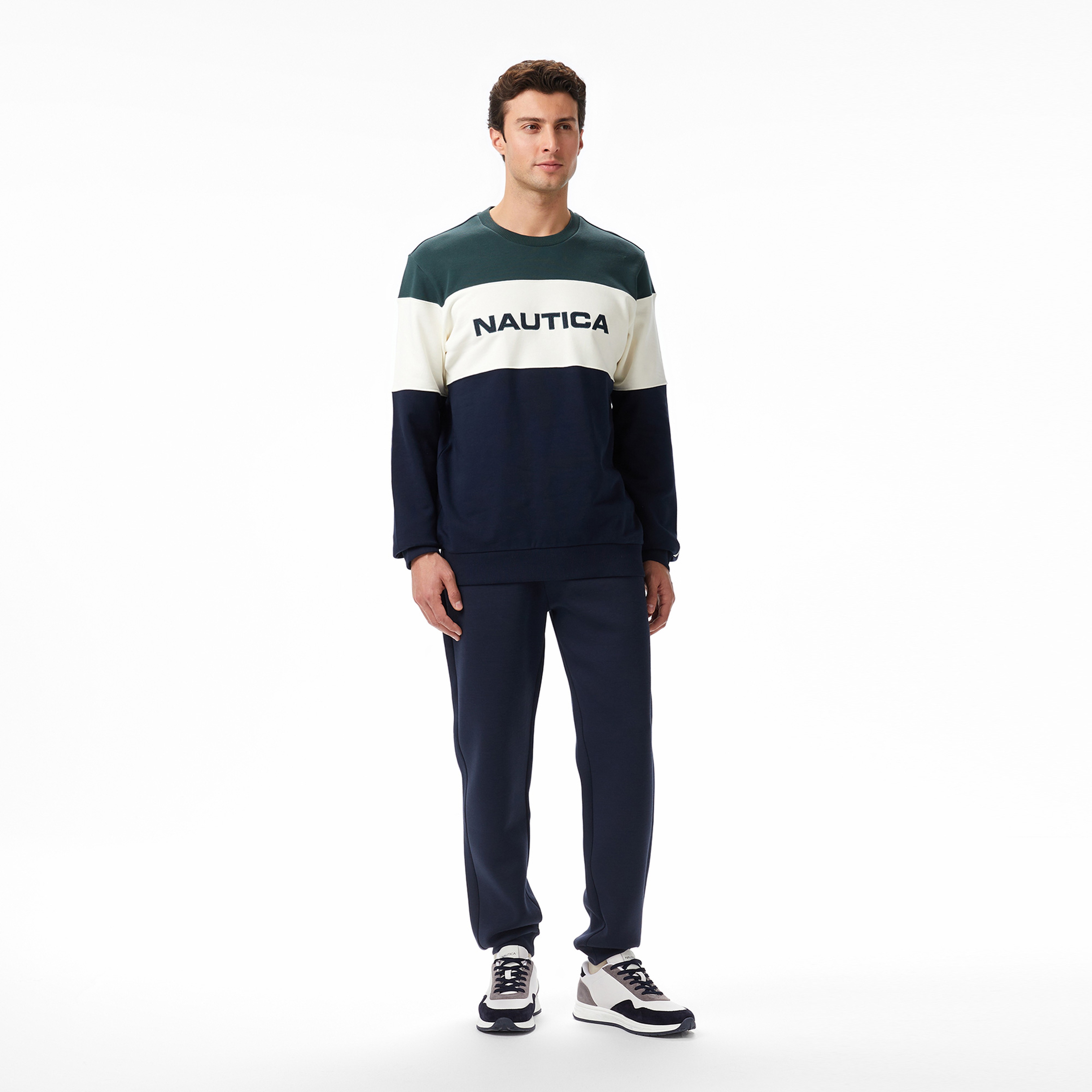 Nautica Classic Fit Erkek Yeşil Sweatshirt
